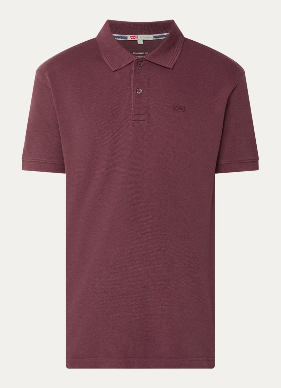 Levi's Regular fit polo met logo - voorkant aubergine