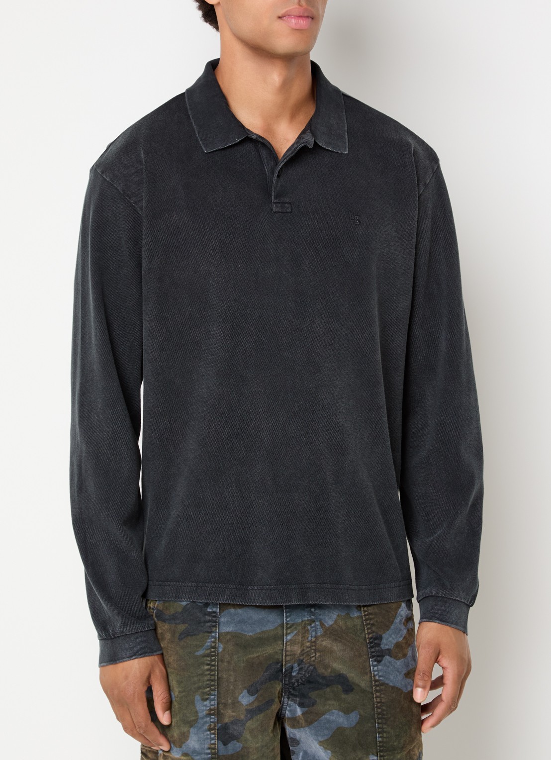 Levi's Regular fit polo met logo - detail 4 antraciet