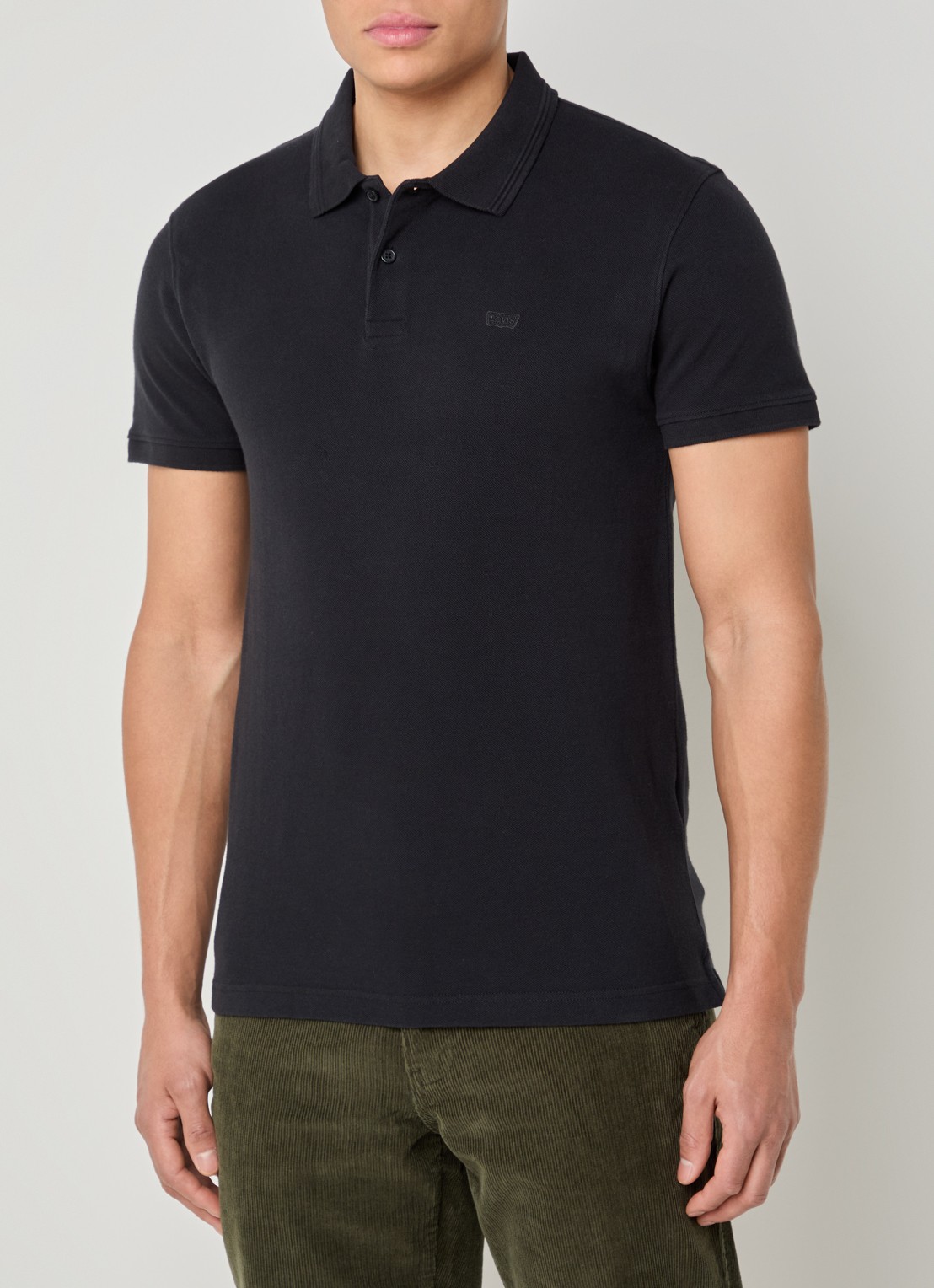 Levi's Regular fit polo met logoborduring - detail 4 zwart