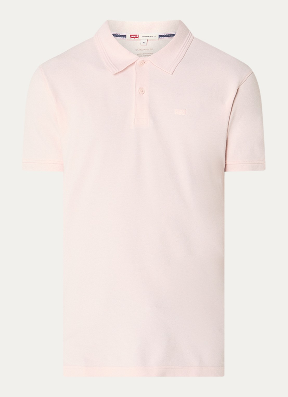 Levi's Regular fit polo met logoborduring - voorkant 3 lichtroze
