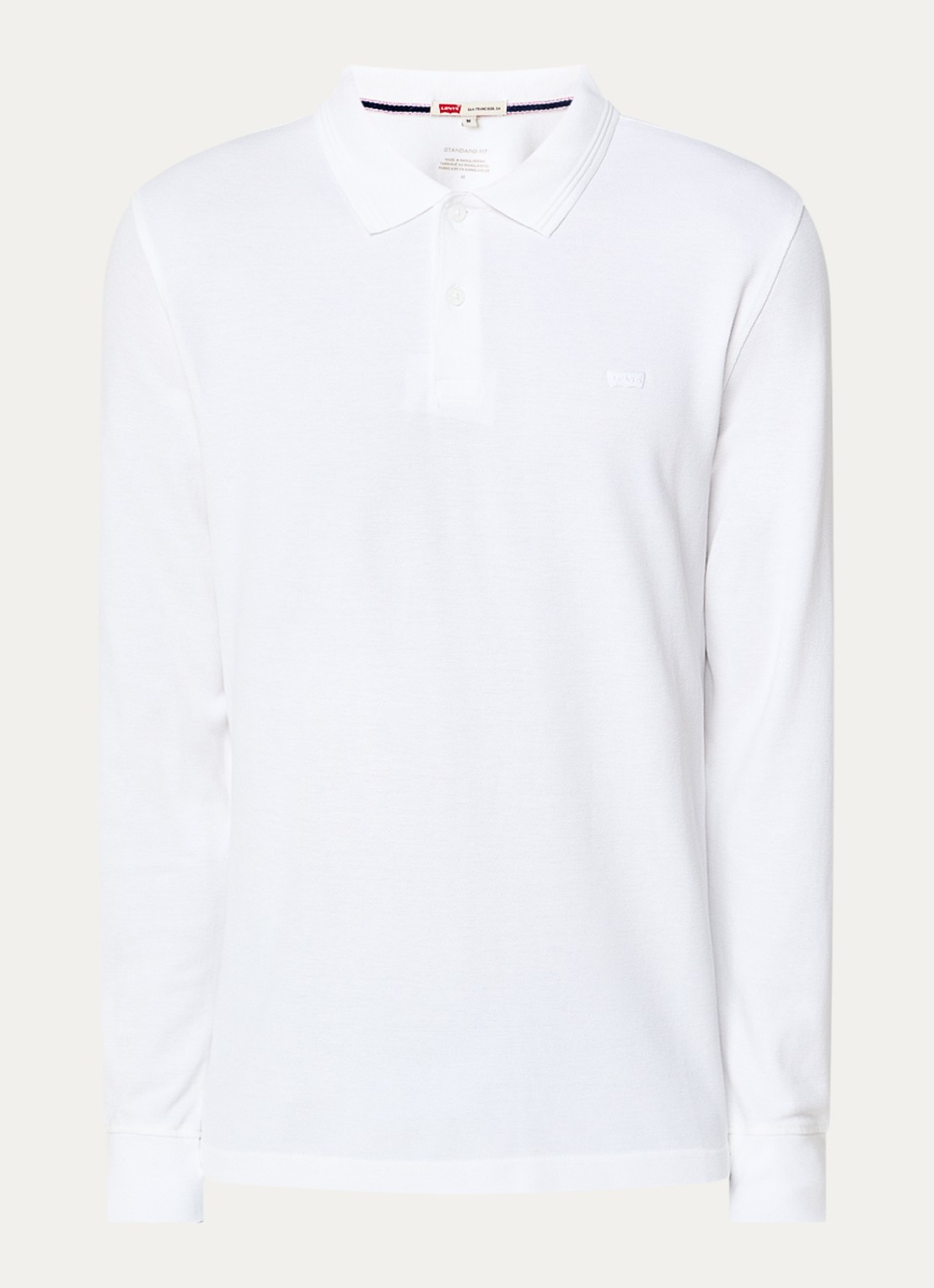 Levi's Regular fit polo met logoborduring - voorkant 2 gebroken wit