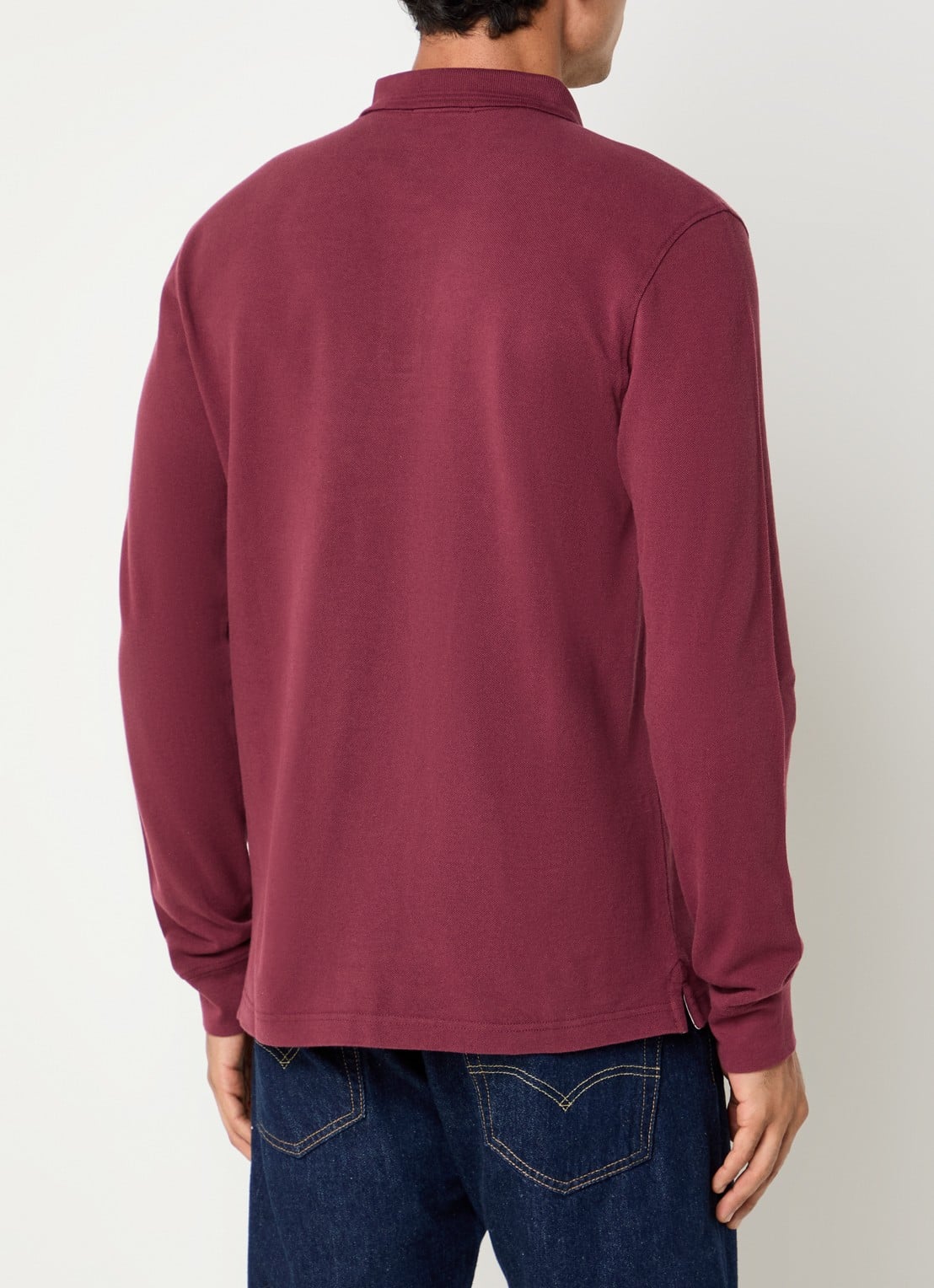 Levi's Regular fit polo met logoborduring - achterkant 2 bordeauxrood