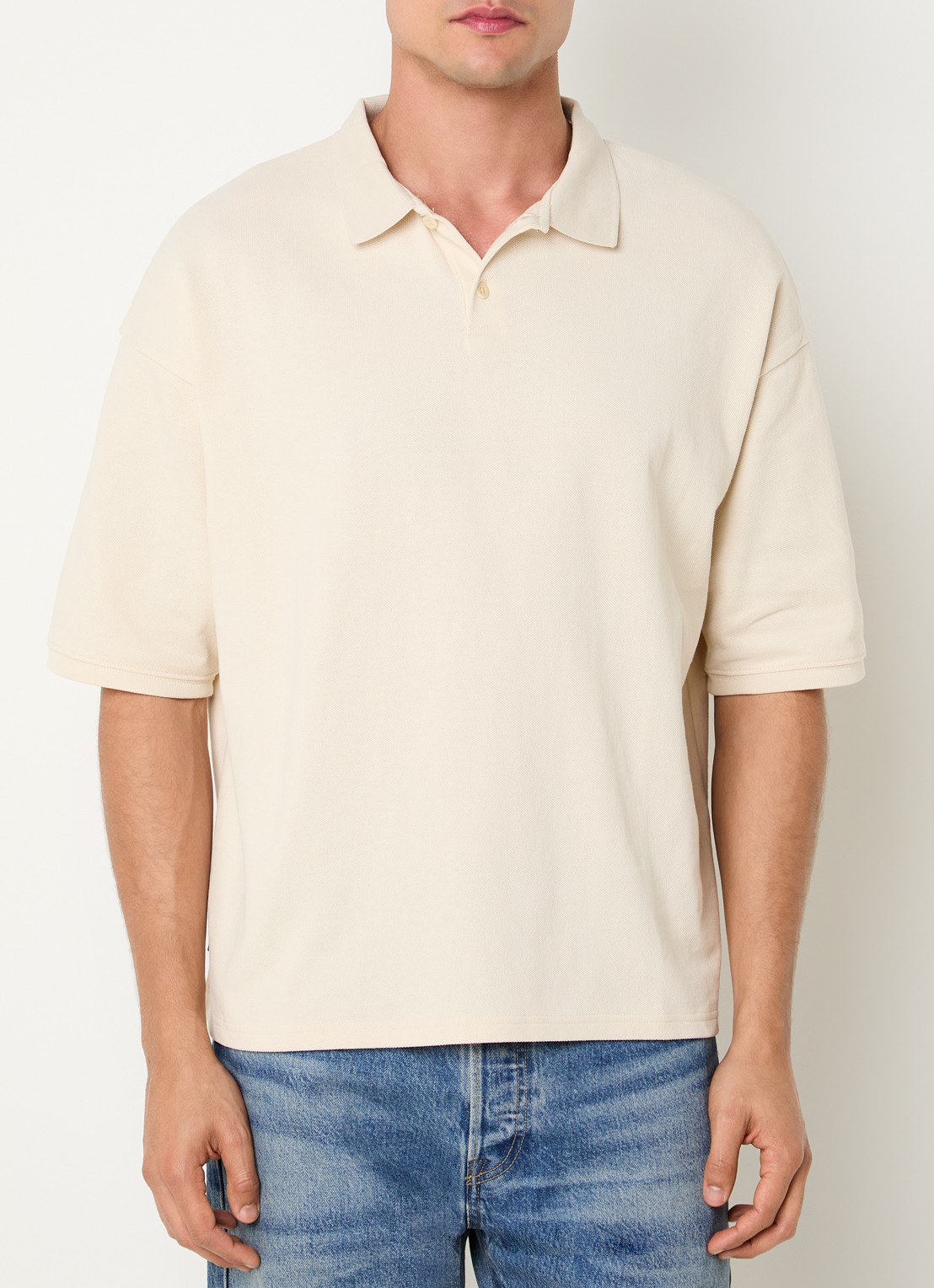 Levi's Regular fit polo met stretch - detail 4 creme