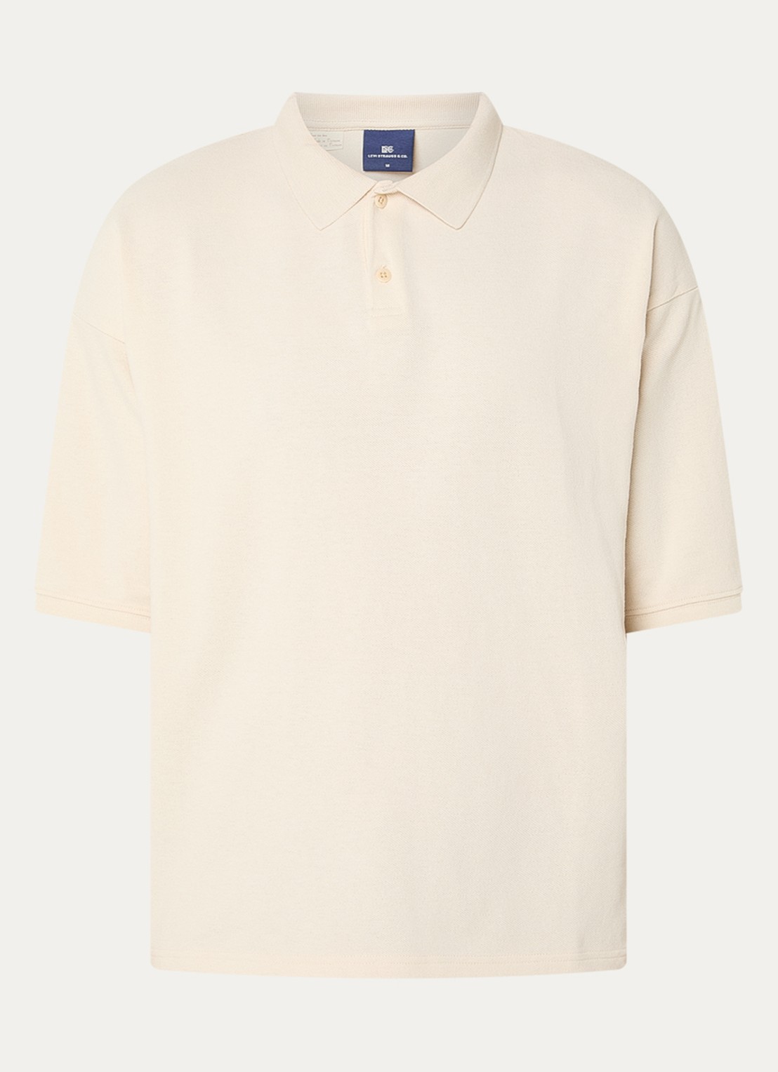 Levi's Regular fit polo met stretch - voorkant creme