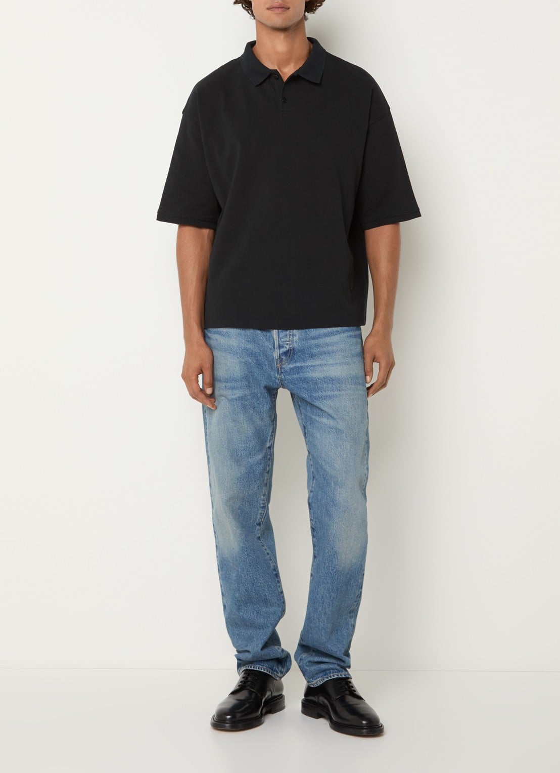 Levi's Regular fit polo met stretch - voorkant 4 zwart