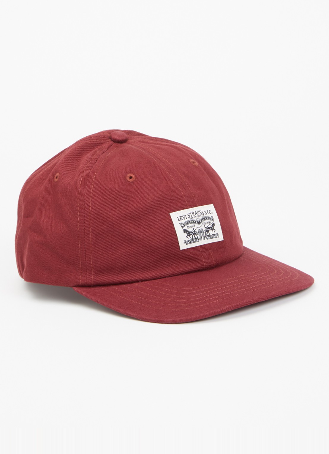 Levi's Relaxed dad heritage pet met logo  - voorkant 2 bordeauxrood