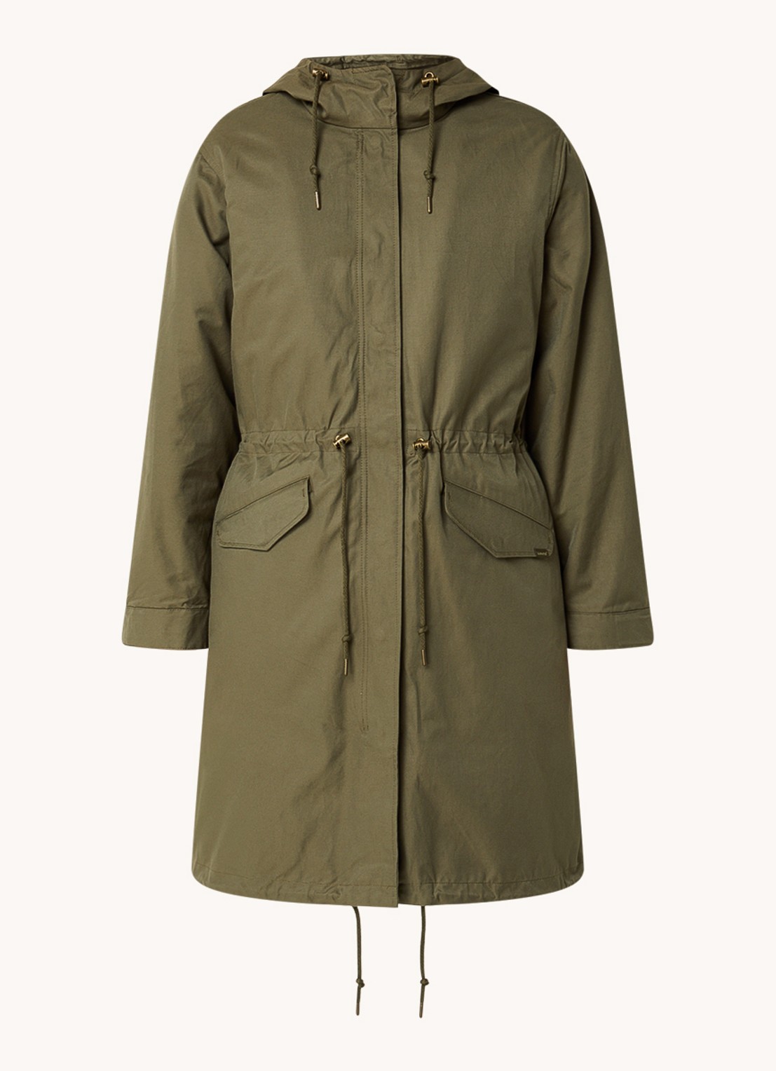 Levi's Reversible gewatteerde parka - voorkant olijfgroen
