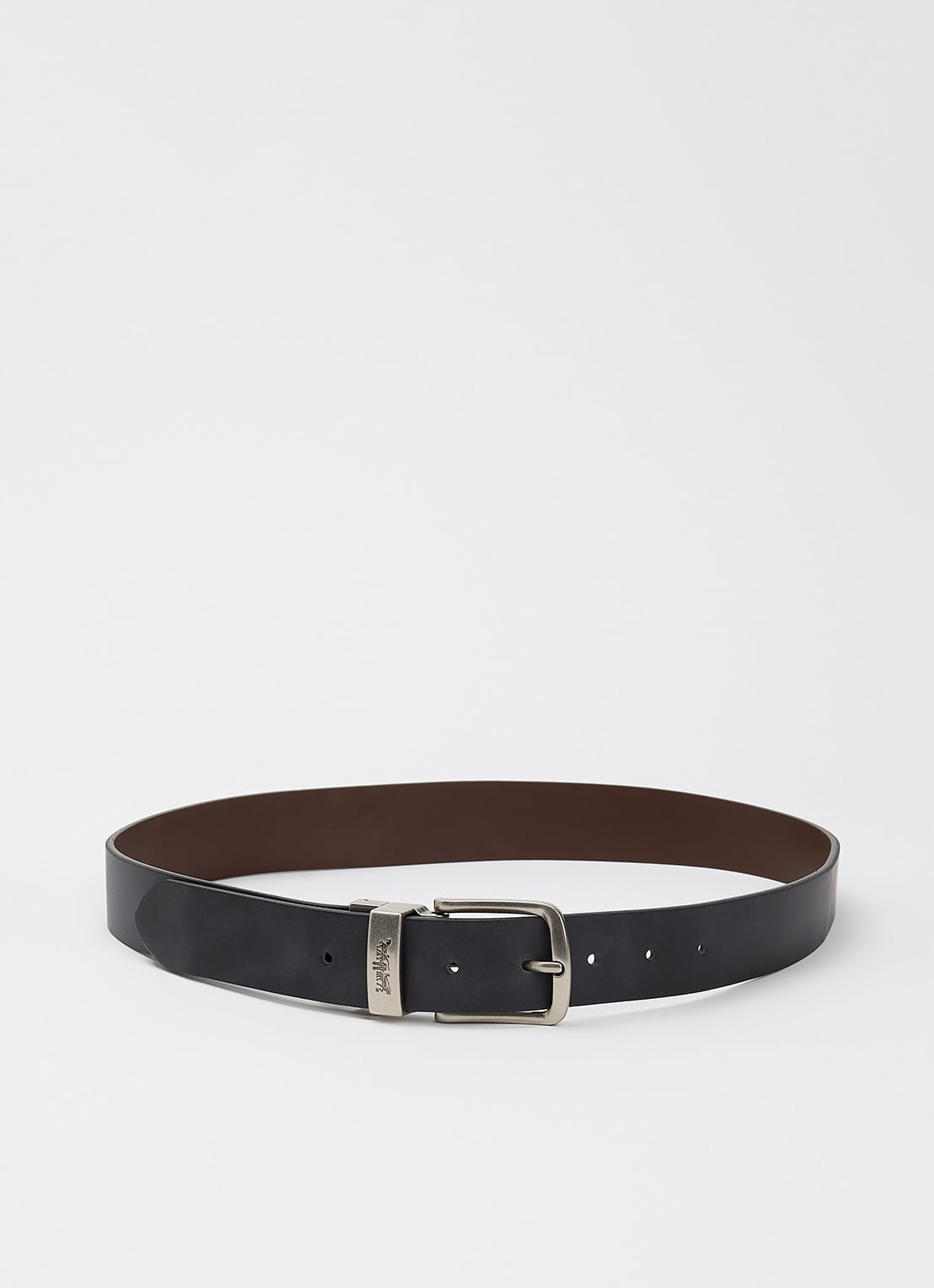Levi's Reversible riem van leer - voorkant 3 zwart
