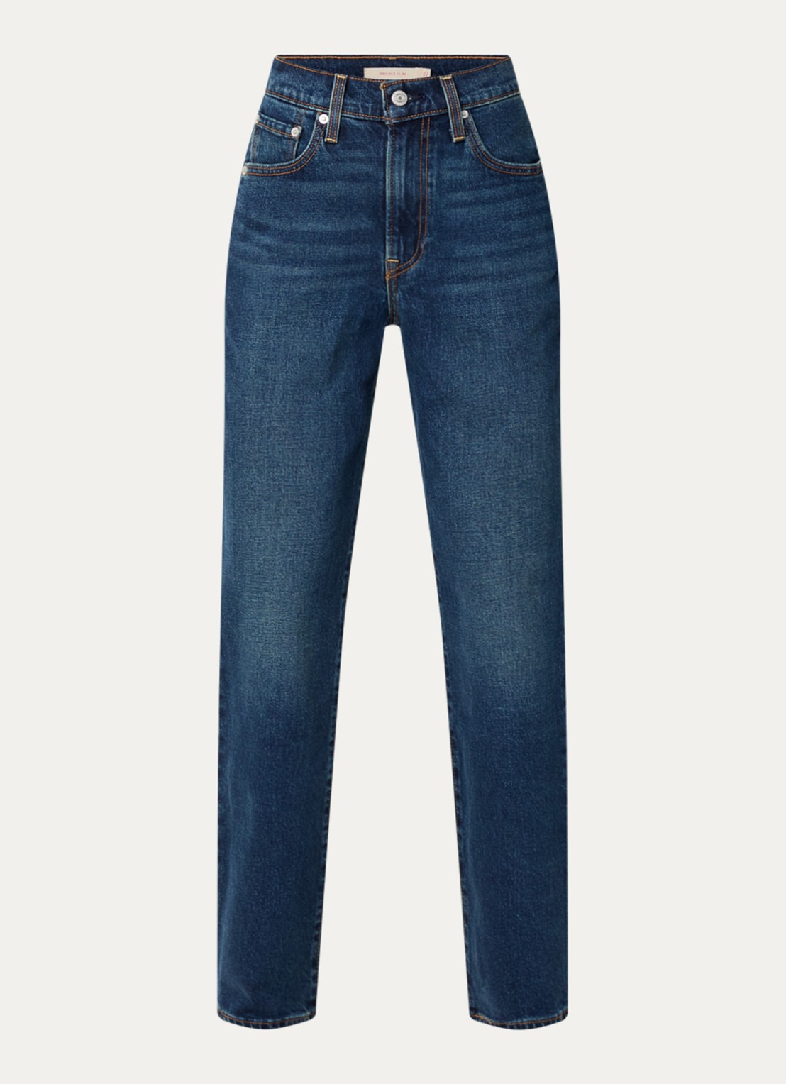 Levi's Ribcage high waist slim fit jeans met donkere wassing - voorkant 4 indigo