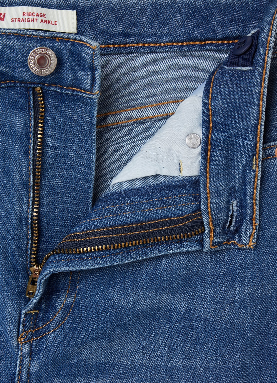 Levi's Ribcage straight leg jeans met stretch - detail jeans
