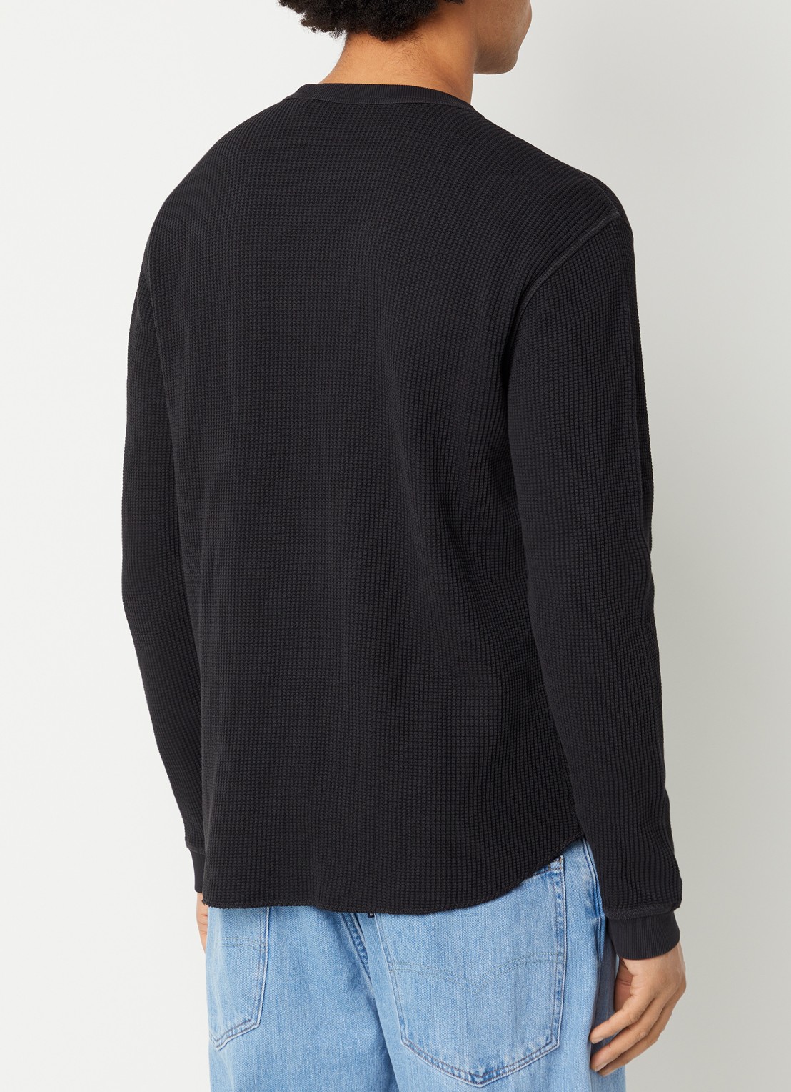 Levi's Ribgebreide trui met logo - achterkant 4 zwart