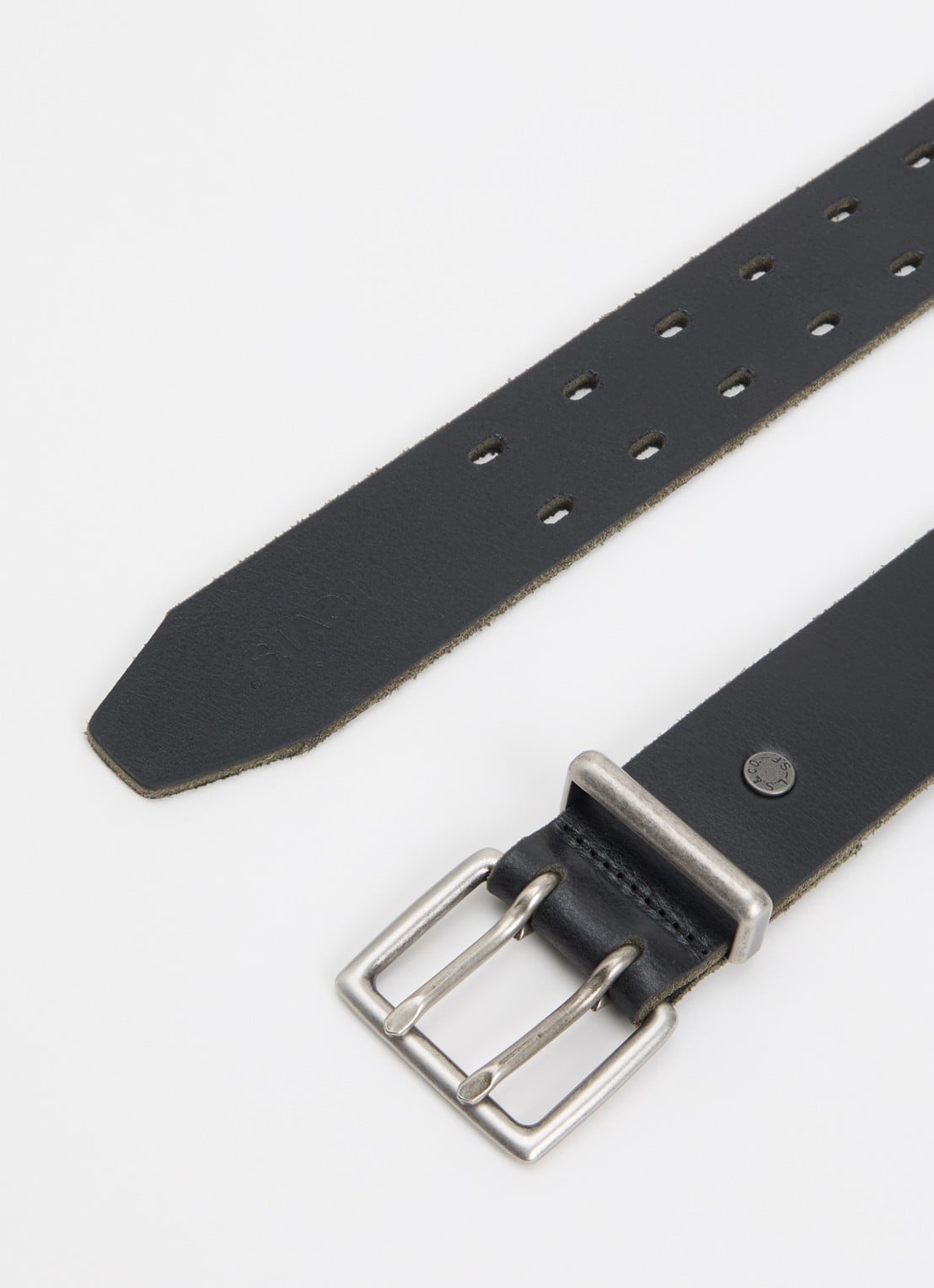 Levi's Riem van leer - detail 2 zwart