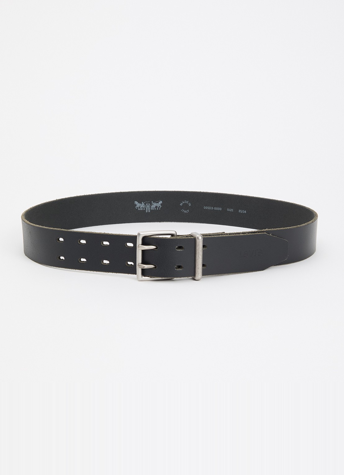 Levi's Riem van leer - voorkant zwart