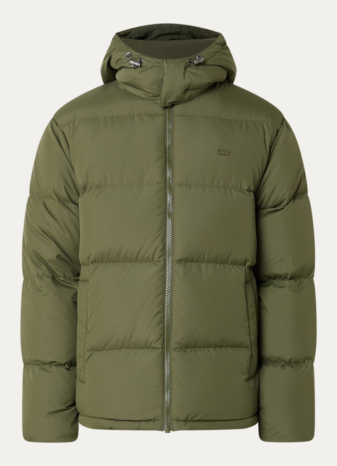 Levi's Rockwell pufferjack met steekzakken - voorkant 2 mosgroen