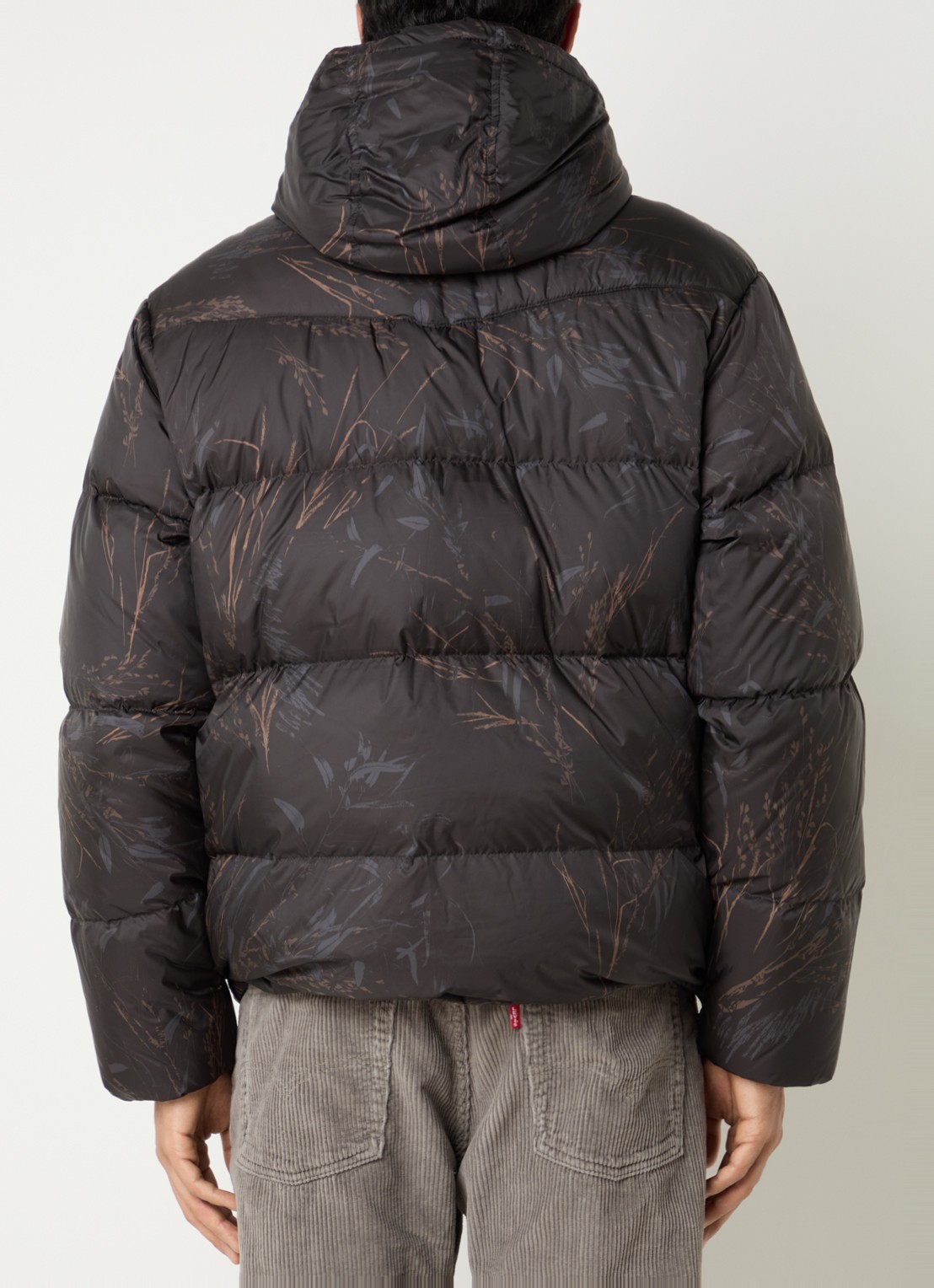 Levi's Rockwell pufferjack met steekzakken - achterkant donkerbruin
