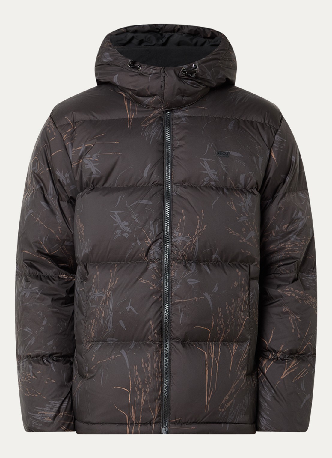 Levi's Rockwell pufferjack met steekzakken - voorkant 2 donkerbruin