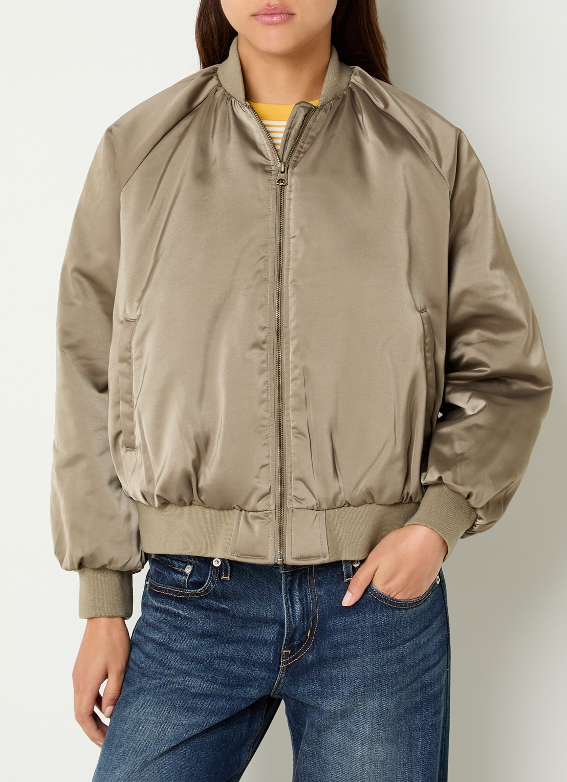 Levi's Ruth bomberjack met steekzakken - detail bruin