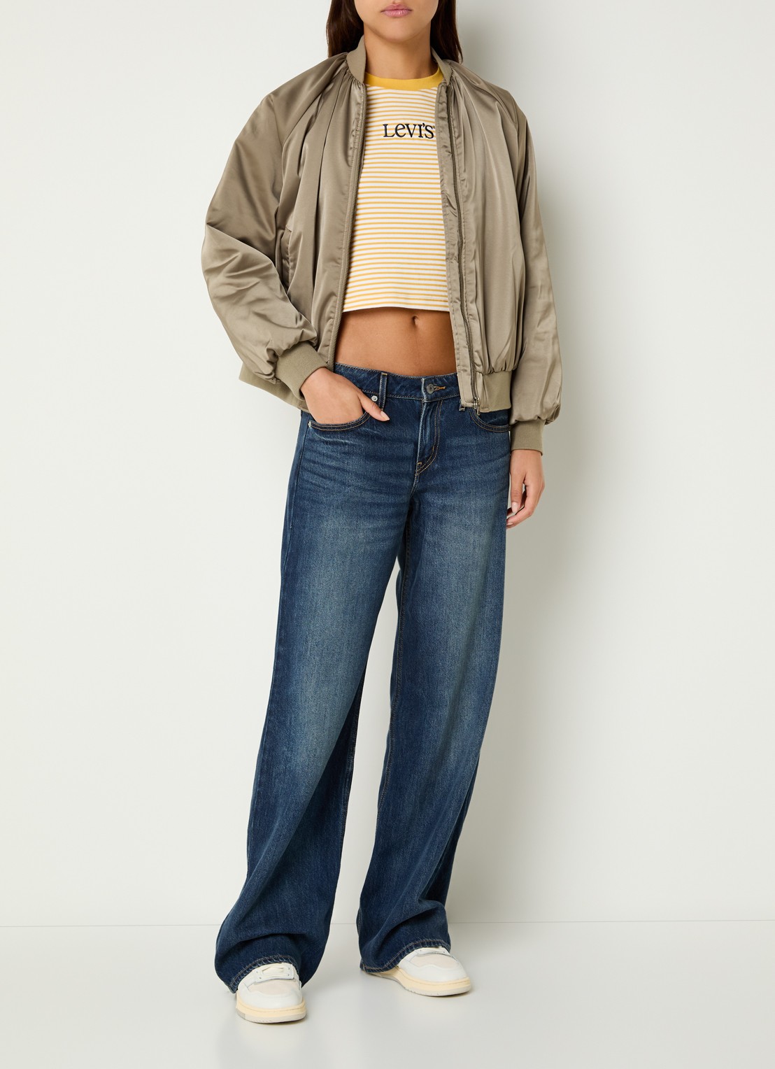 Levi's Ruth bomberjack met steekzakken - voorkant 3 bruin