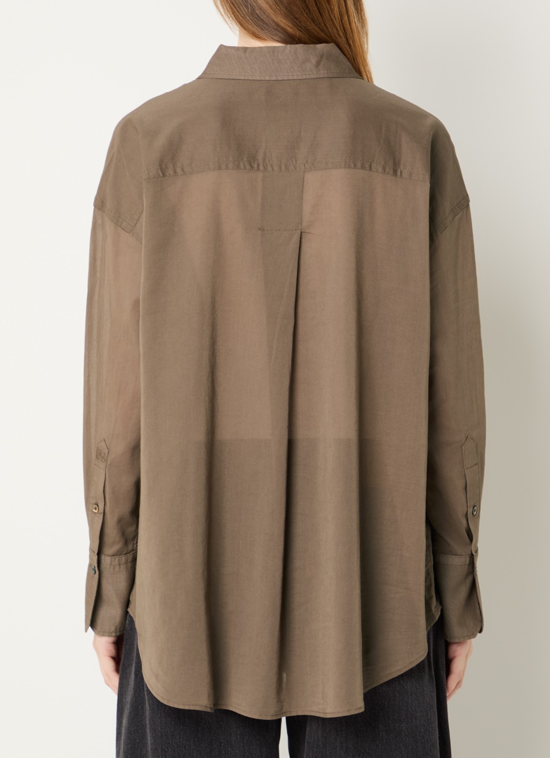 Levi's Semi-transparante blouse met kraag - achterkant 2 camel