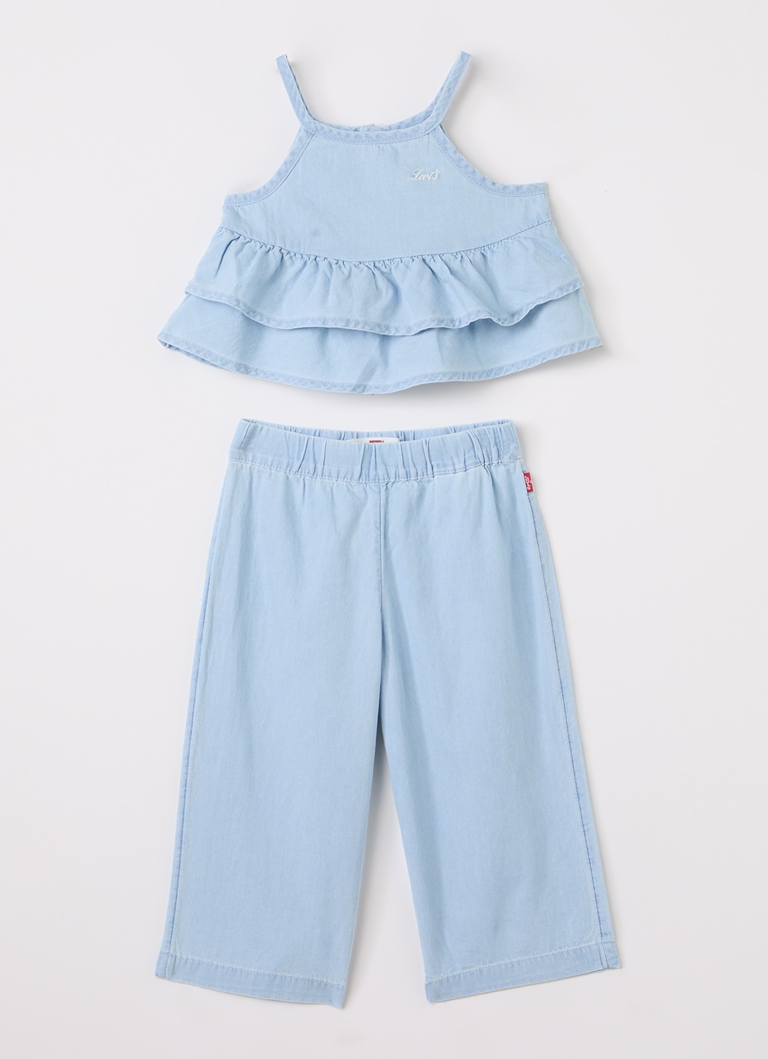 Levi's Set van top met broek 2-delig - voorkant lichtblauw