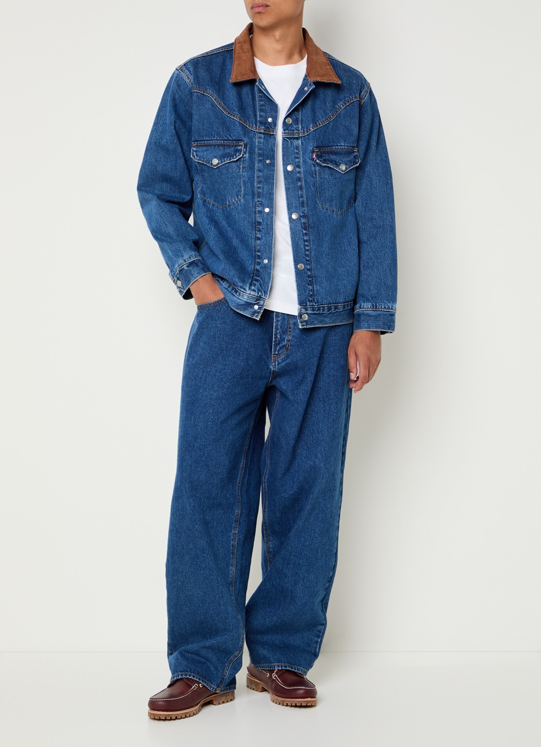 Levi's Shorthorn spijkerjas met borstzakken - voorkant 3 indigo