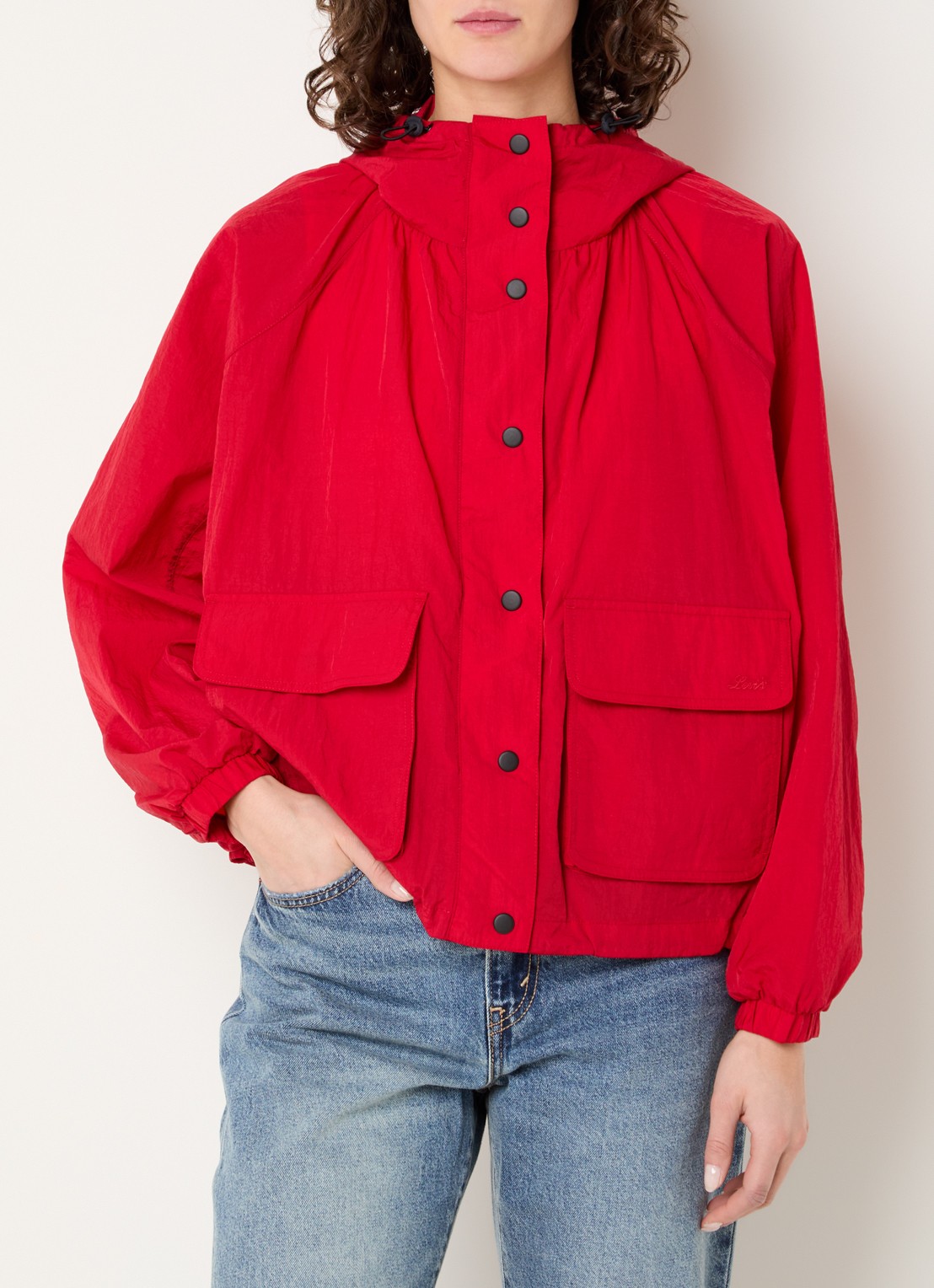 Levi's Simone jack met opgestikte zakken - detail 4 steenrood