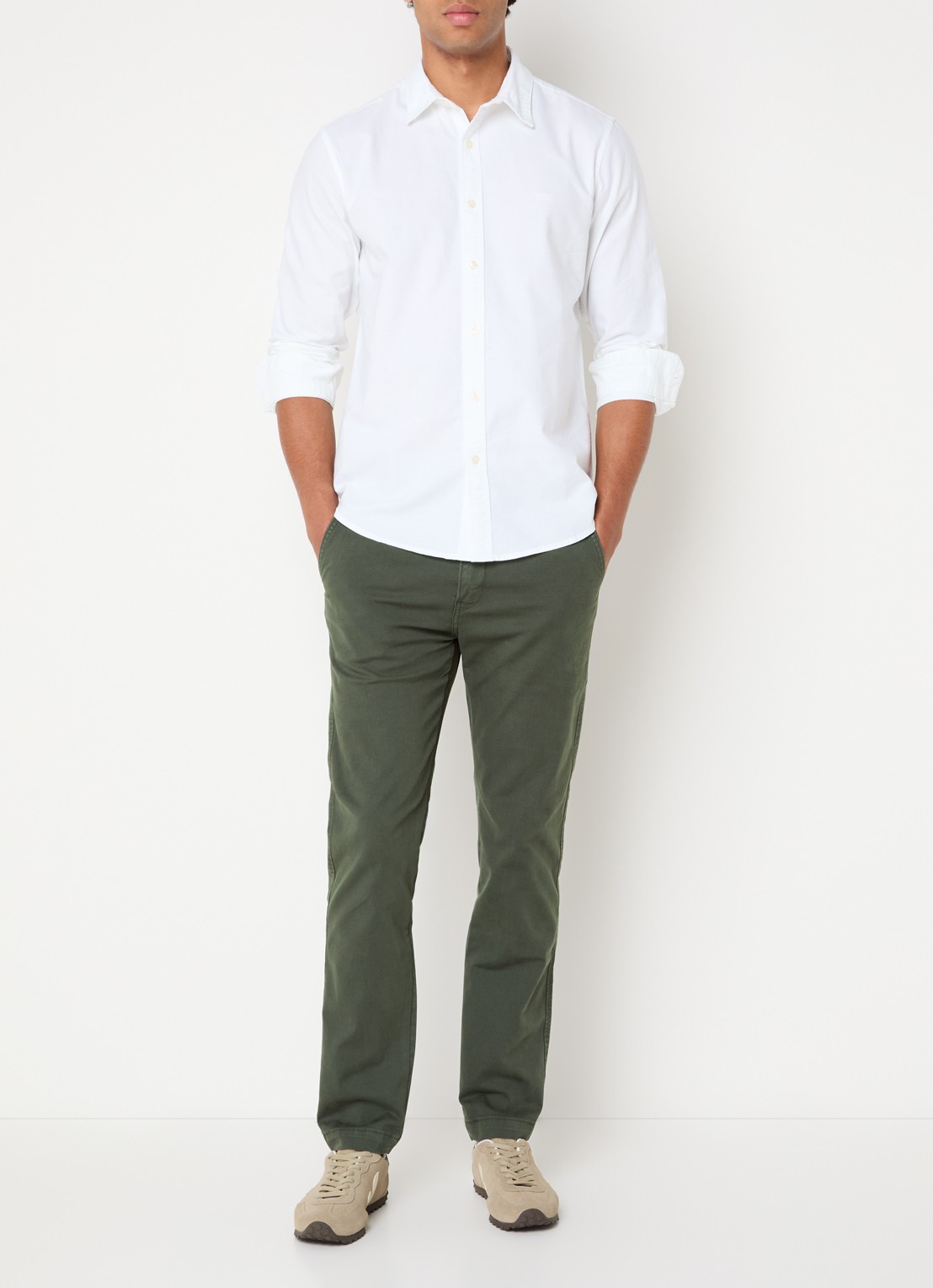 Levi's Slim fit chino met steekzakken - voorkant 5 olijfgroen
