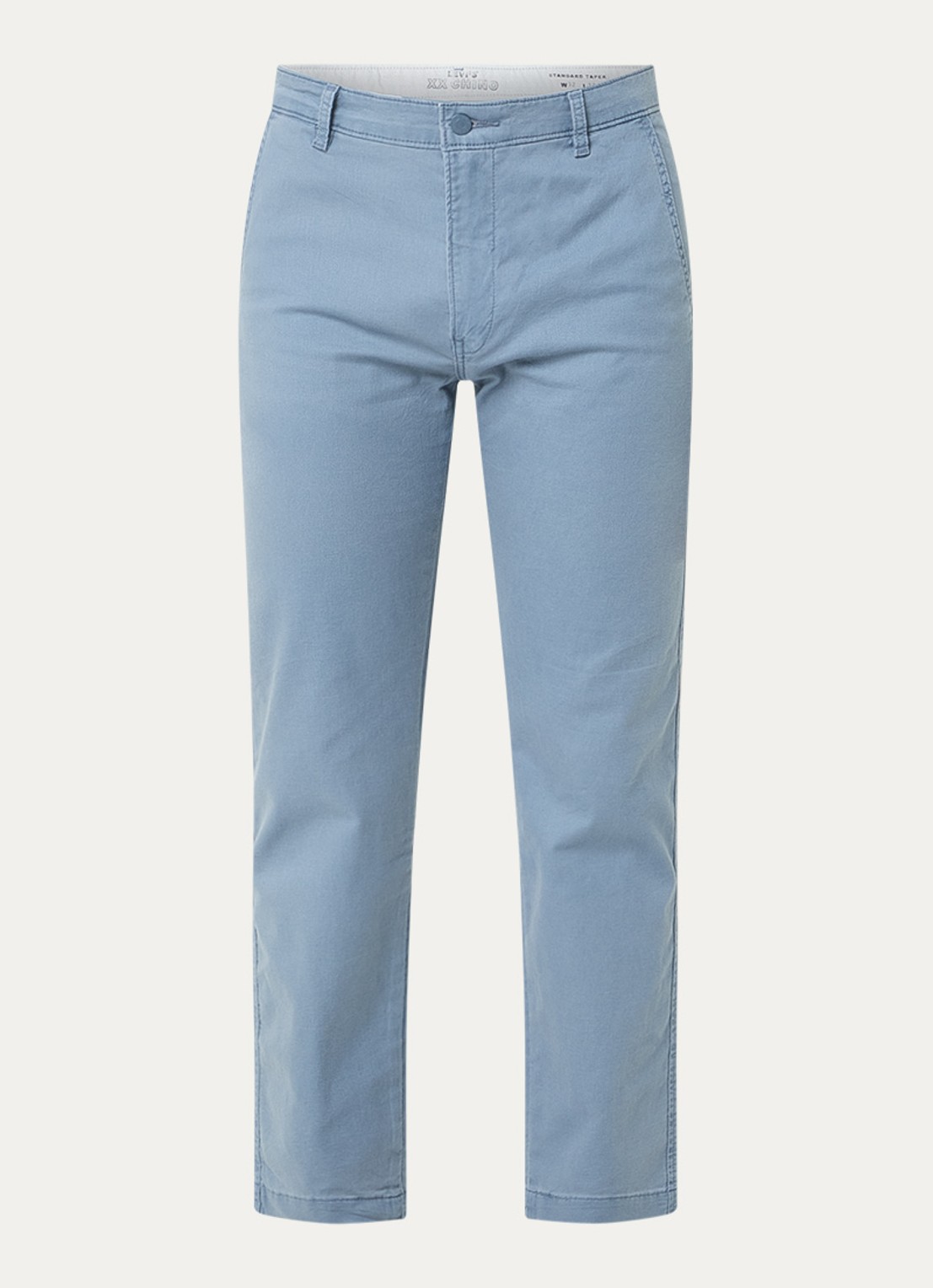 Levi's Slim fit cropped chino met steekzakken - voorkant 4 staalblauw