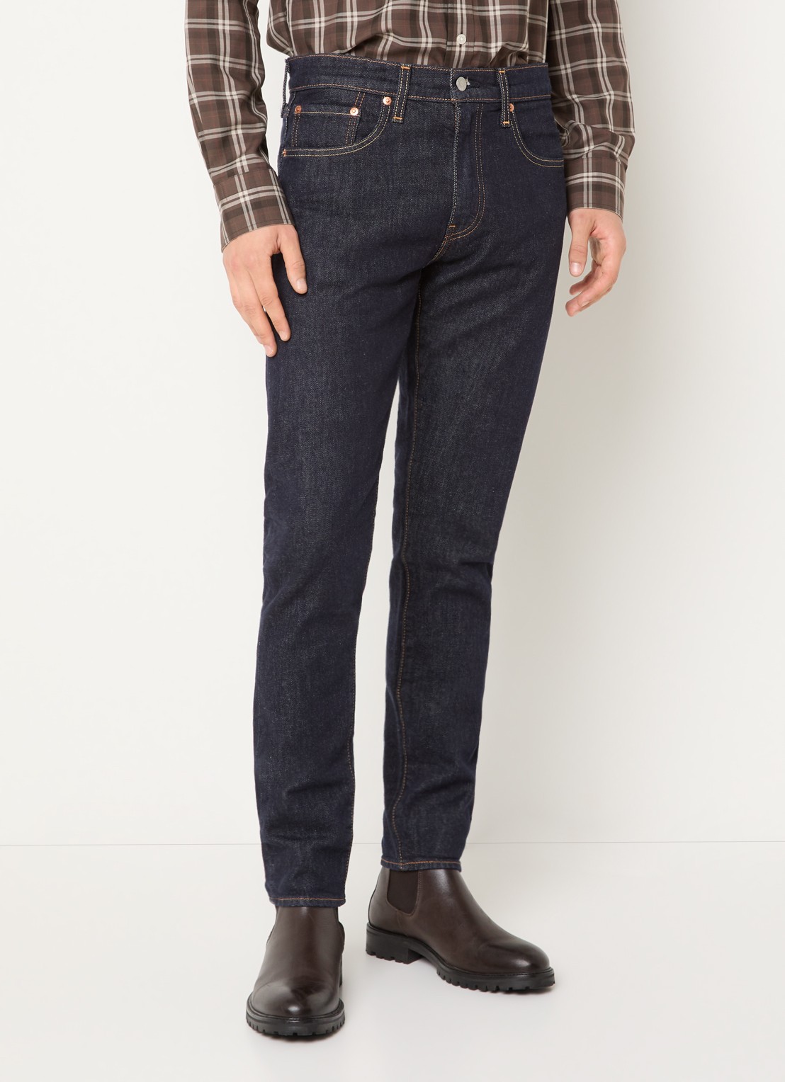 Levi's Slim fit jeans met donkere wassing - detail indigo
