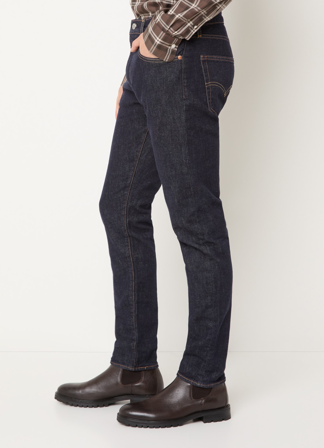 Levi's Slim fit jeans met donkere wassing - detail 2 indigo