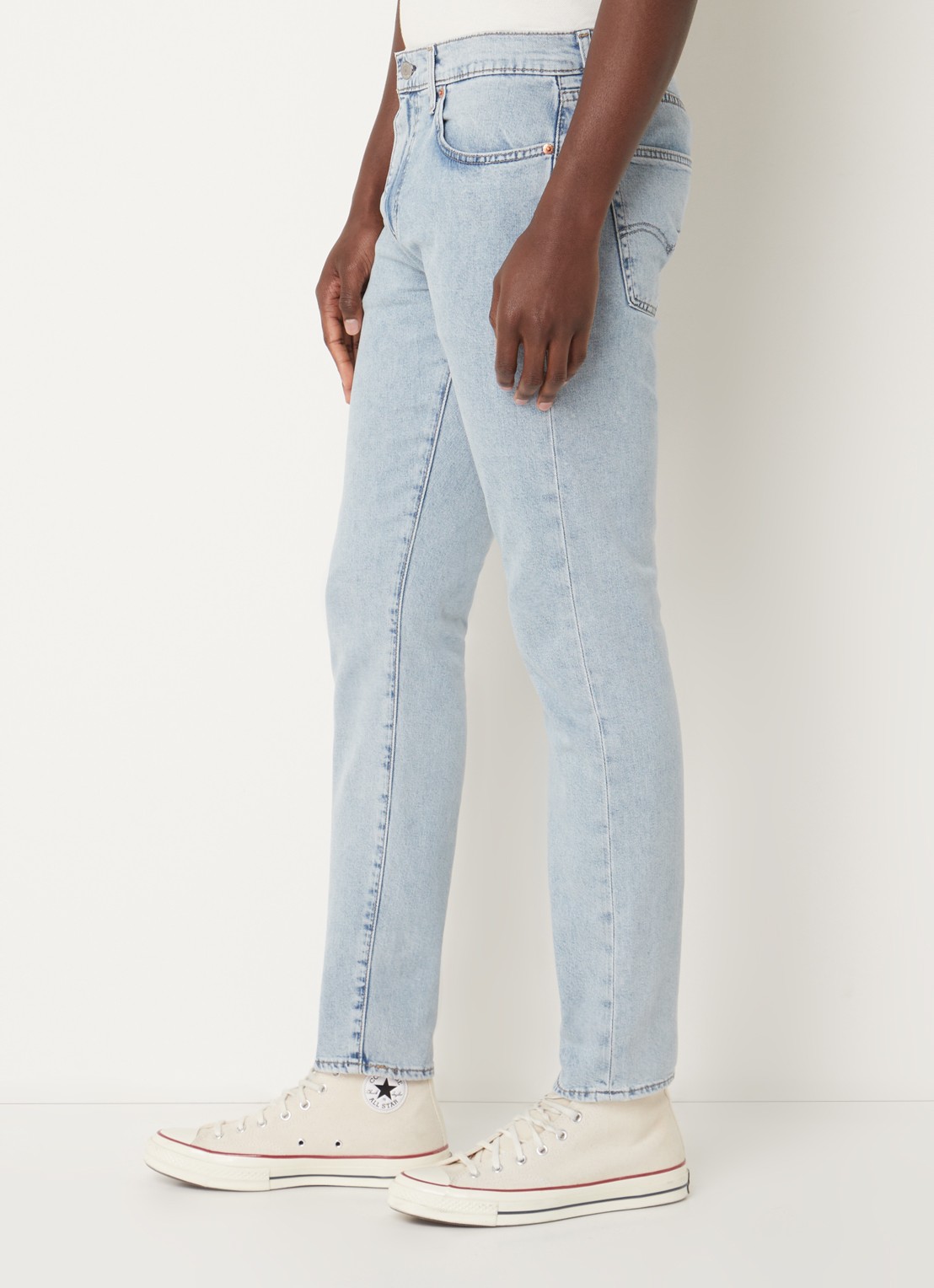 Levi's Slim fit jeans  met lichte wassing - detail 5 indigo