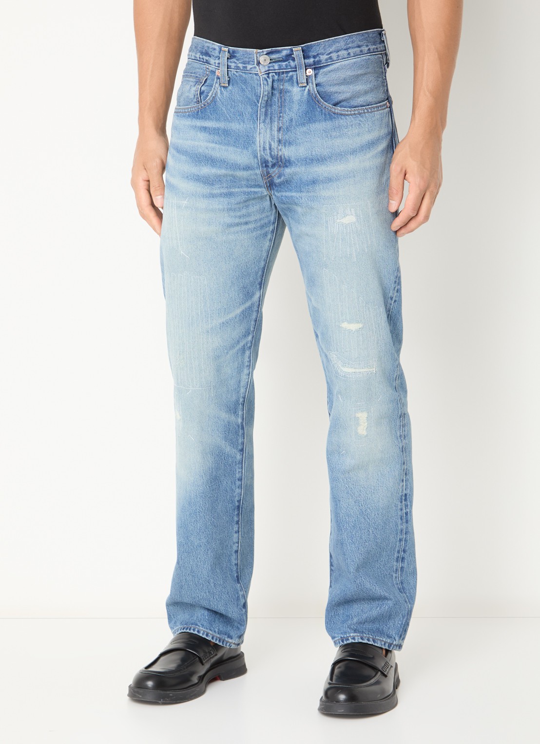 Levi's Slim fit jeans met medium wassing - detail 2 indigo