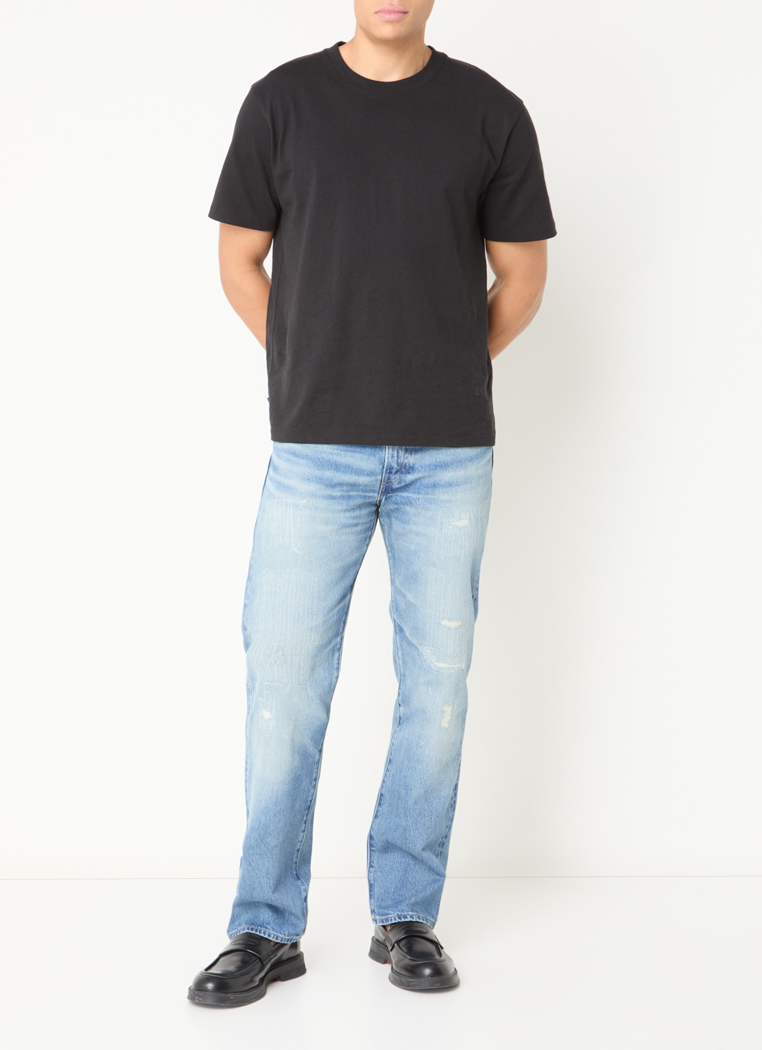 Levi's Slim fit jeans met medium wassing - voorkant 5 indigo