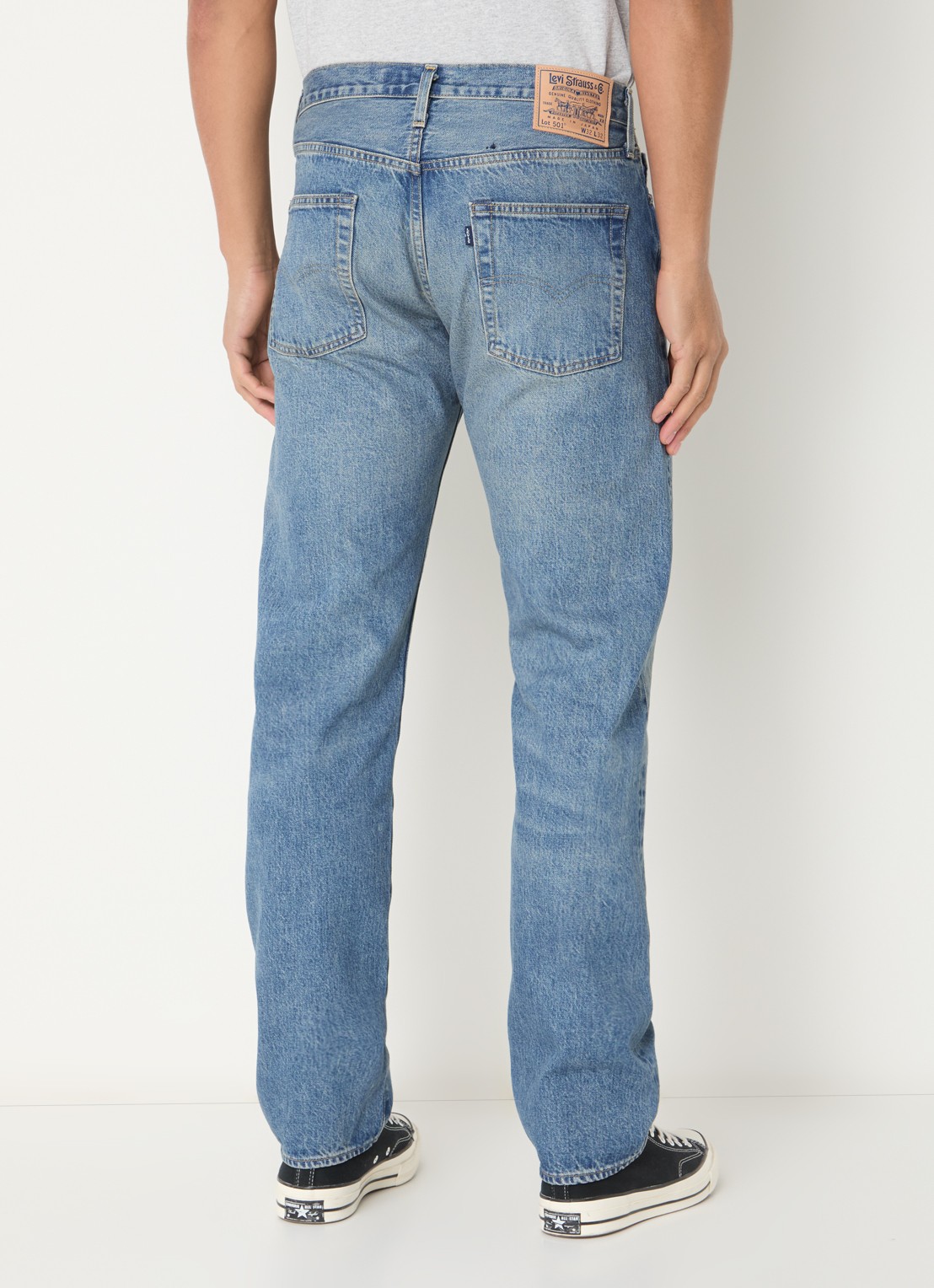 Levi's Slim fit jeans met medium wassing - achterkant 3 indigo