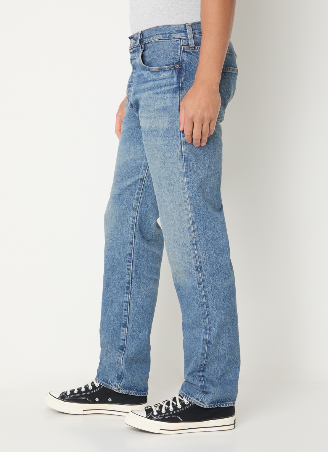 Levi's Slim fit jeans met medium wassing - detail 5 indigo
