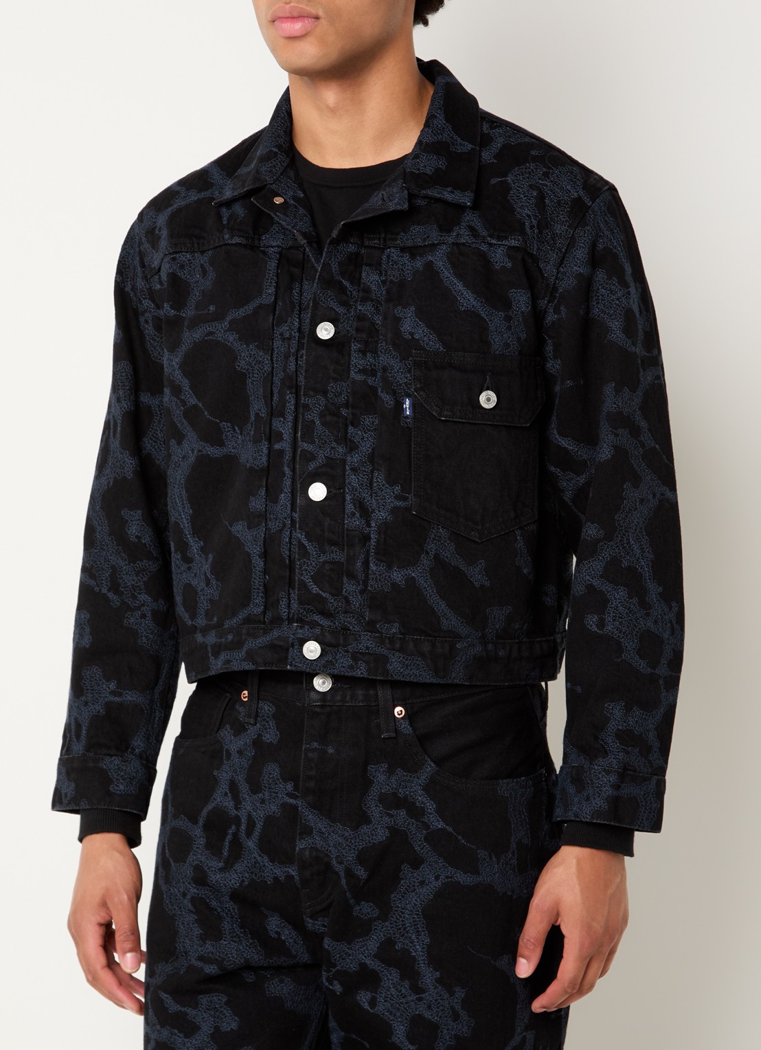 Levi's Spijkerjas met borduring - detail 3 zwart