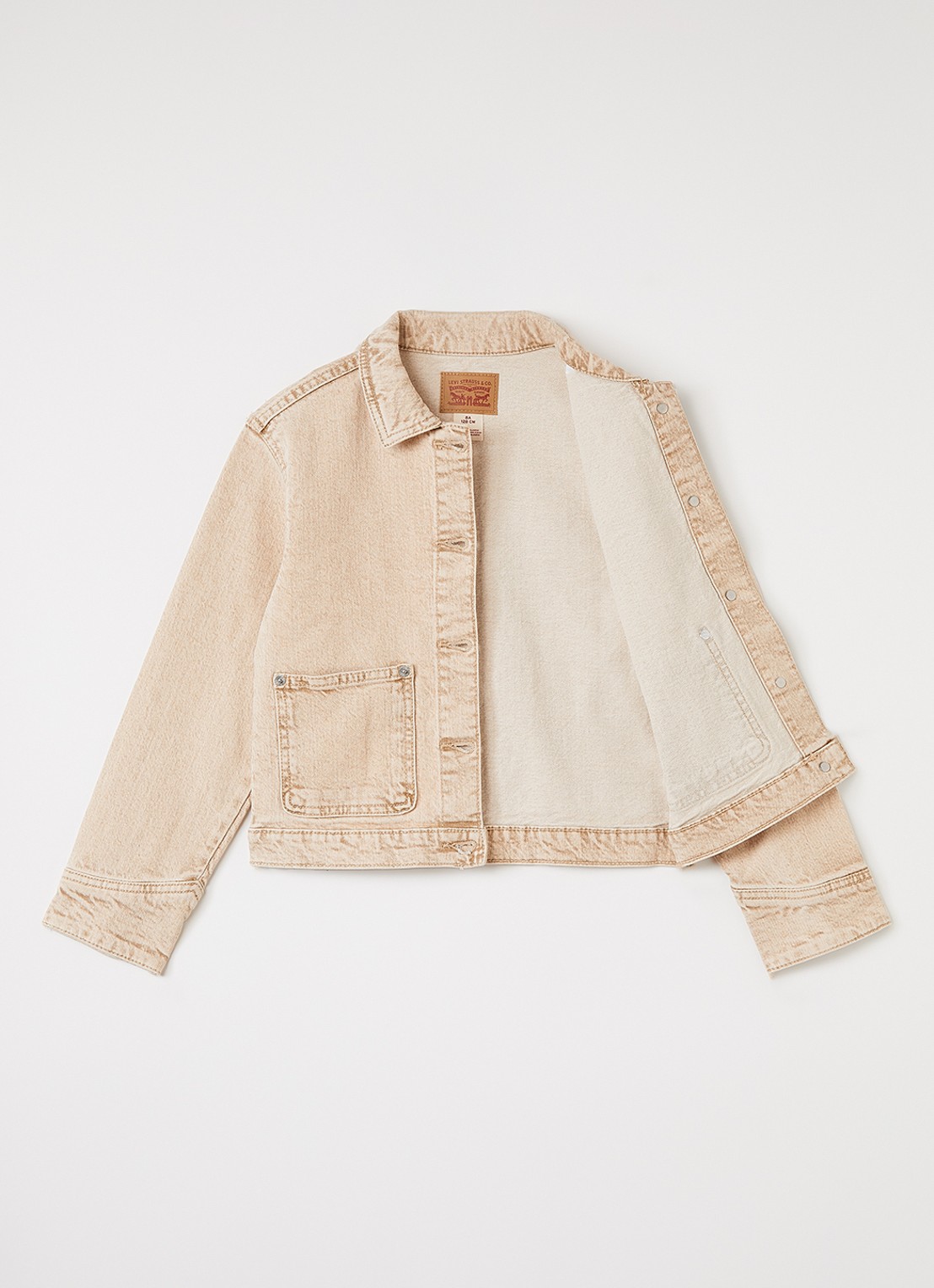 Levi's Spijkerjas met borstzakken - voorkant 3 beige