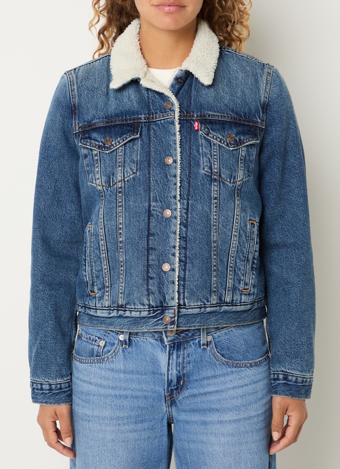 Levi's Spijkerjas met borstzakken - detail indigo