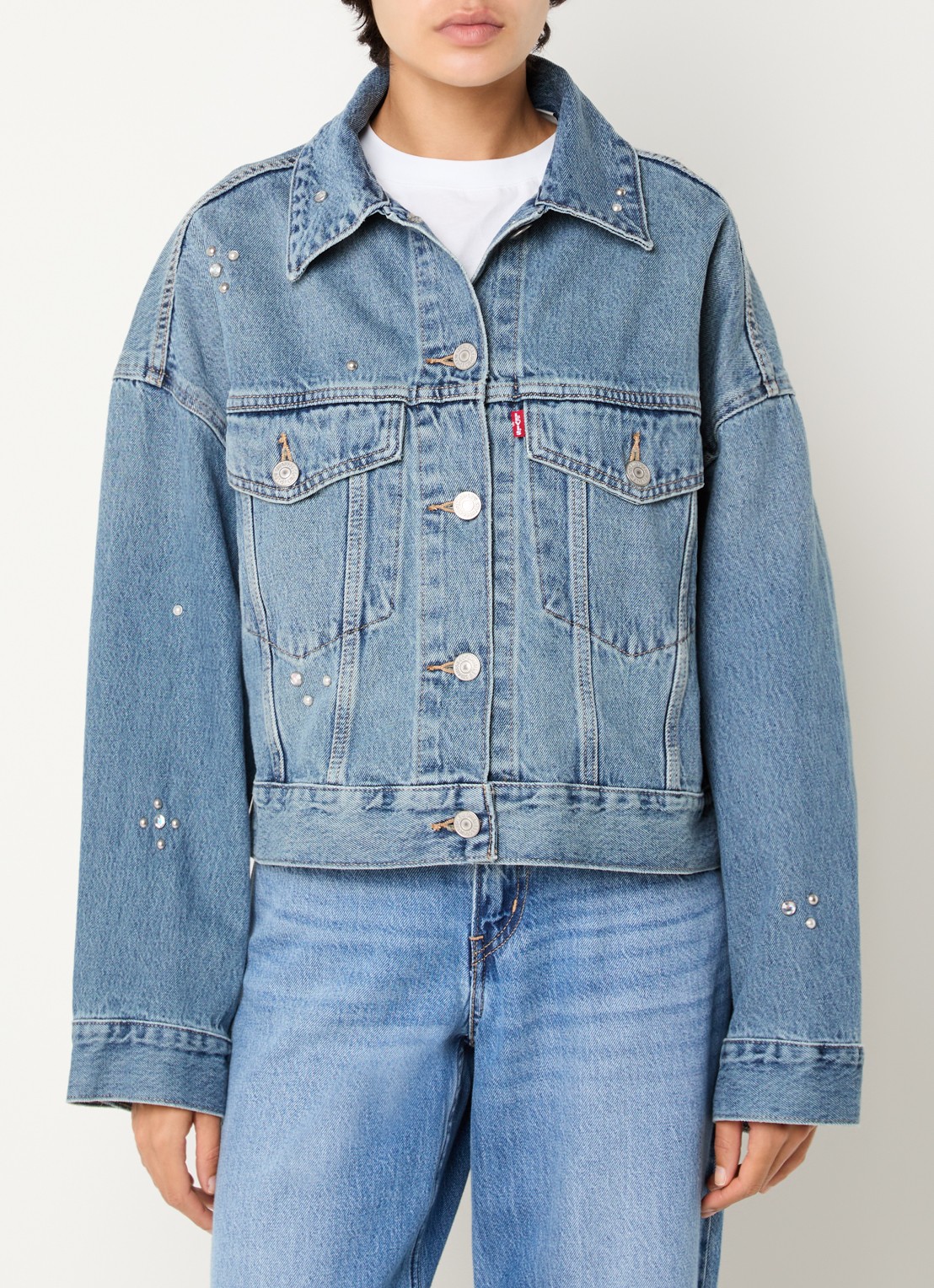 Levi's Spijkerjas met borstzakken - detail indigo