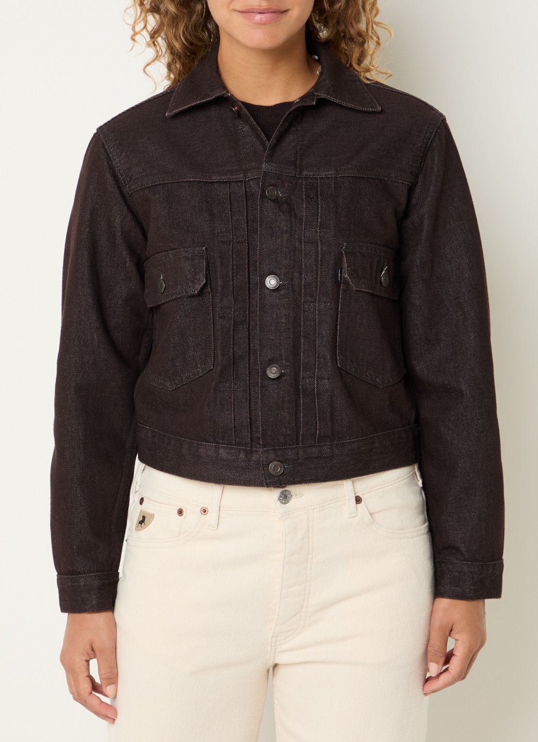 Levi's Spijkerjas met borstzakken - detail 3 donkerbruin