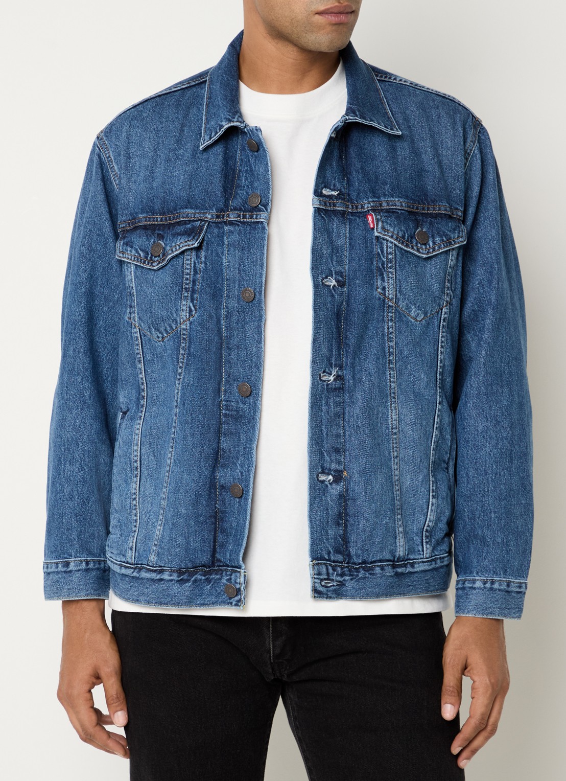 Levi's Spijkerjas met borstzakken - detail indigo