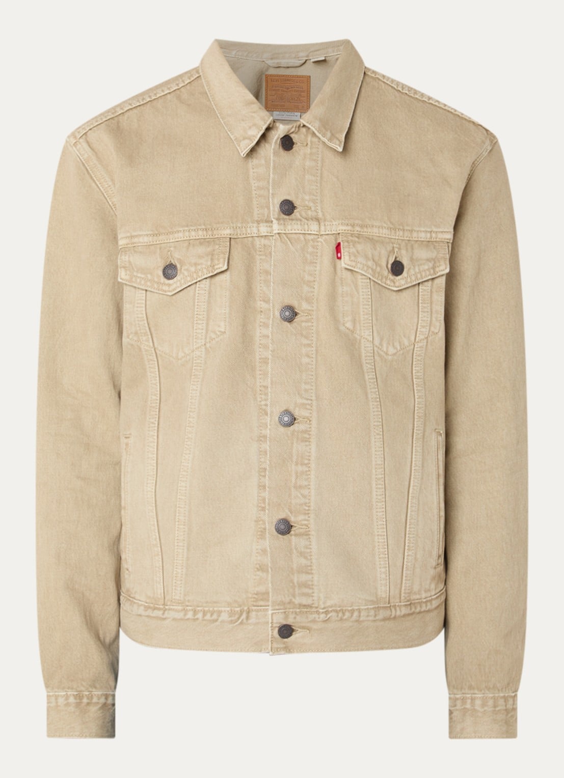 Levi's Spijkerjas met borstzakken - voorkant 3 beige