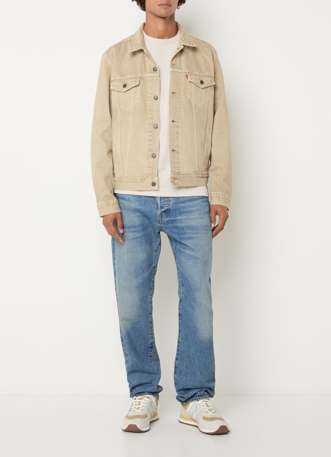 Levi's Spijkerjas met borstzakken - voorkant 4 beige