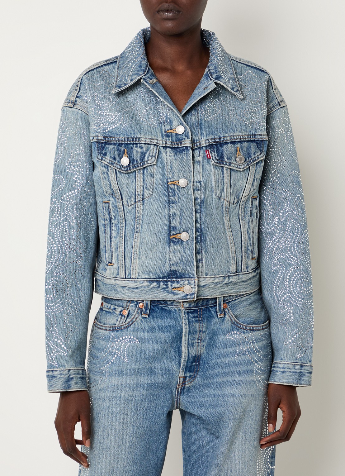 Levi's Spijkerjas met strass - detail 4 indigo