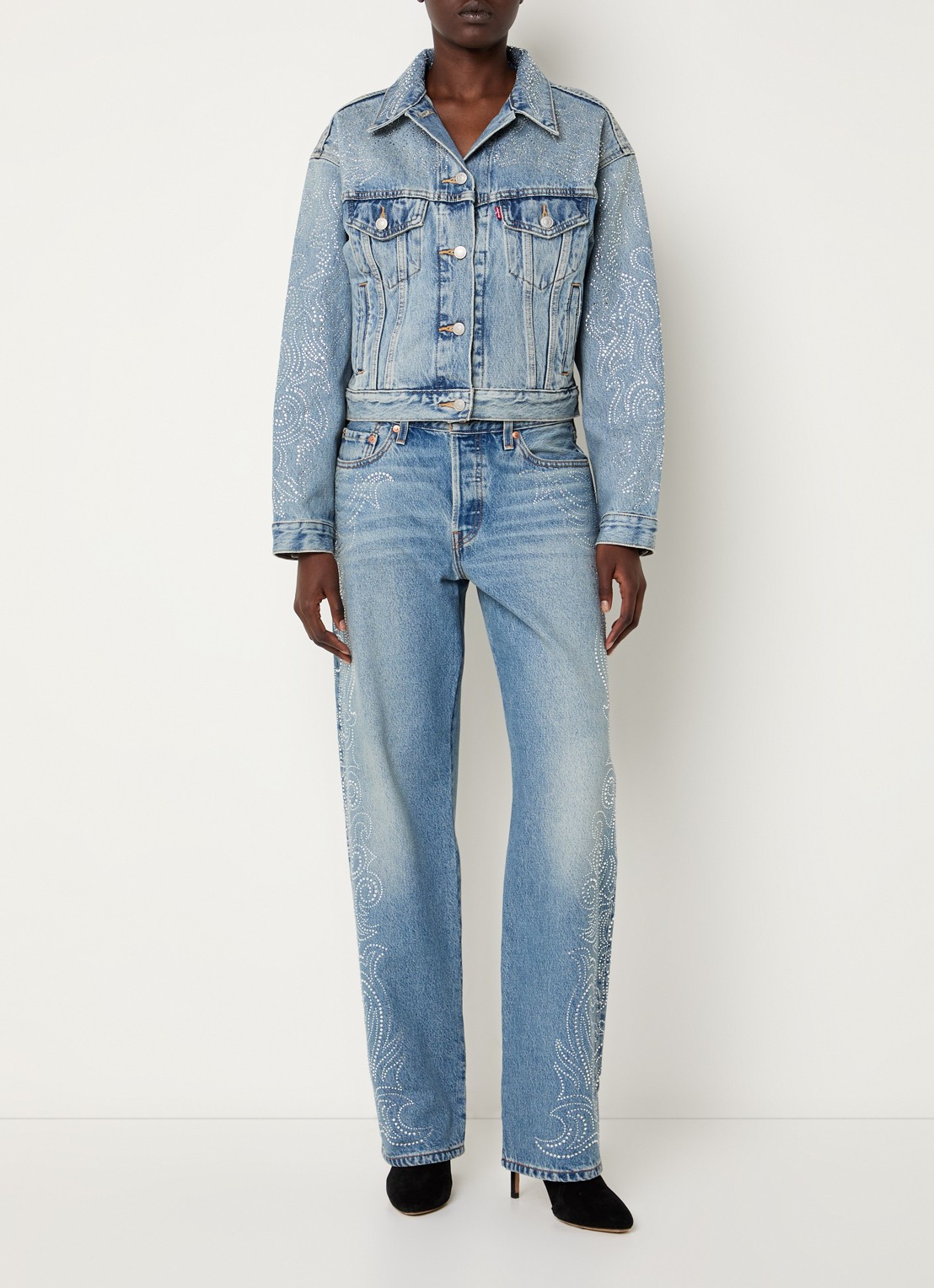 Levi's Spijkerjas met strass - voorkant 2 indigo