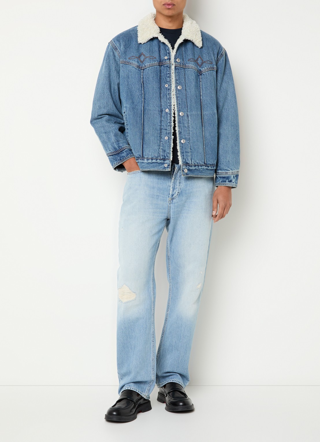 Levi's Spijkerjas met teddy voering en steekzakken - voorkant 4 indigo