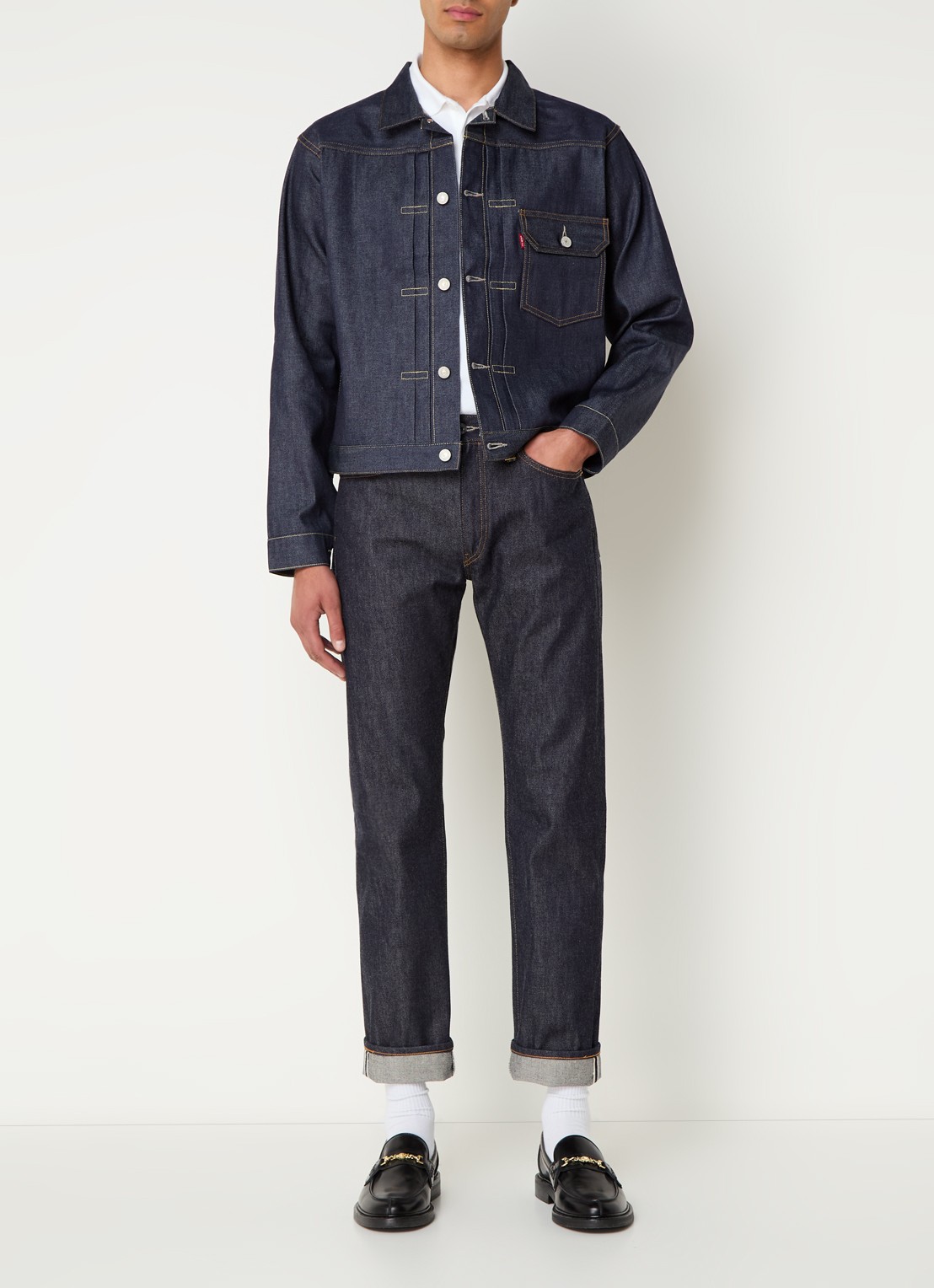 Levi's Spijkerjas van  katoen met borstzak  - voorkant 3 indigo