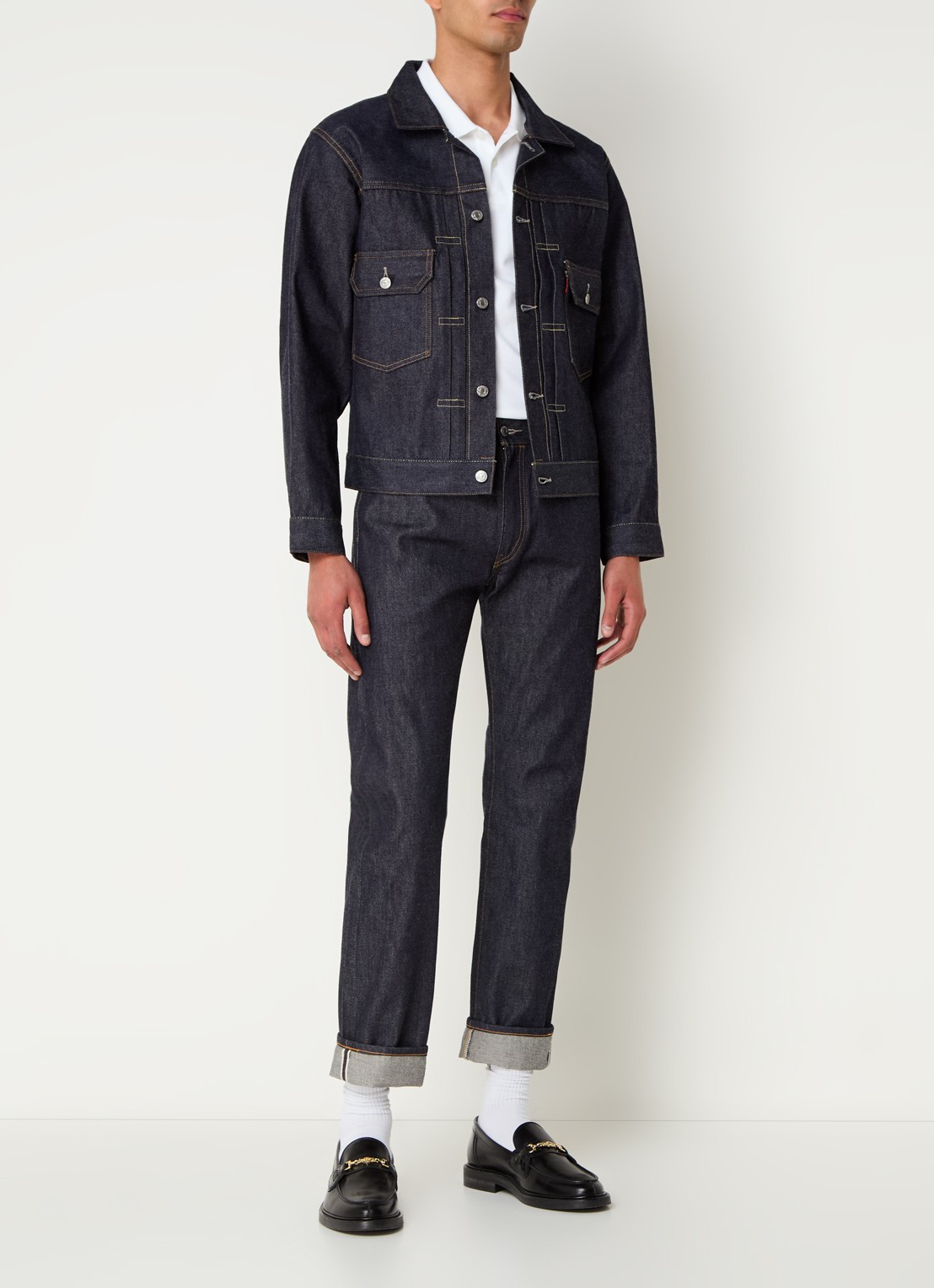 Levi's Spijkerjas van  katoen met klepzakken - voorkant 4 indigo