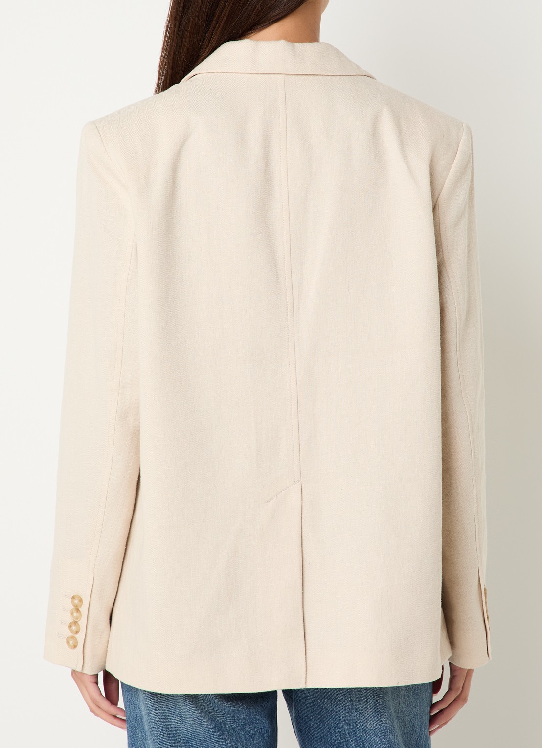 Levi's Stella blazer in linnenblend - achterkant beige