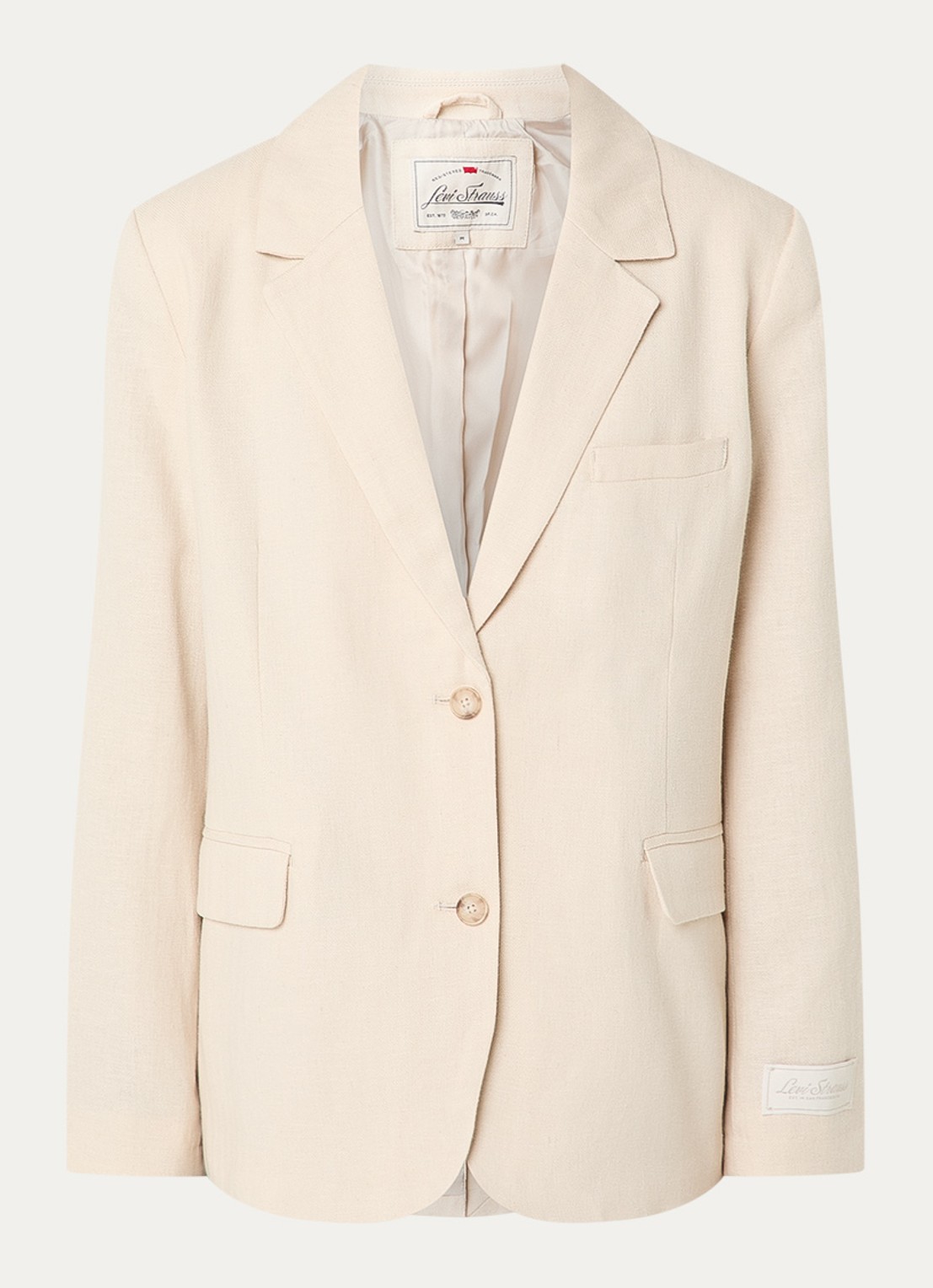 Levi's Stella blazer in linnenblend - voorkant 2 beige
